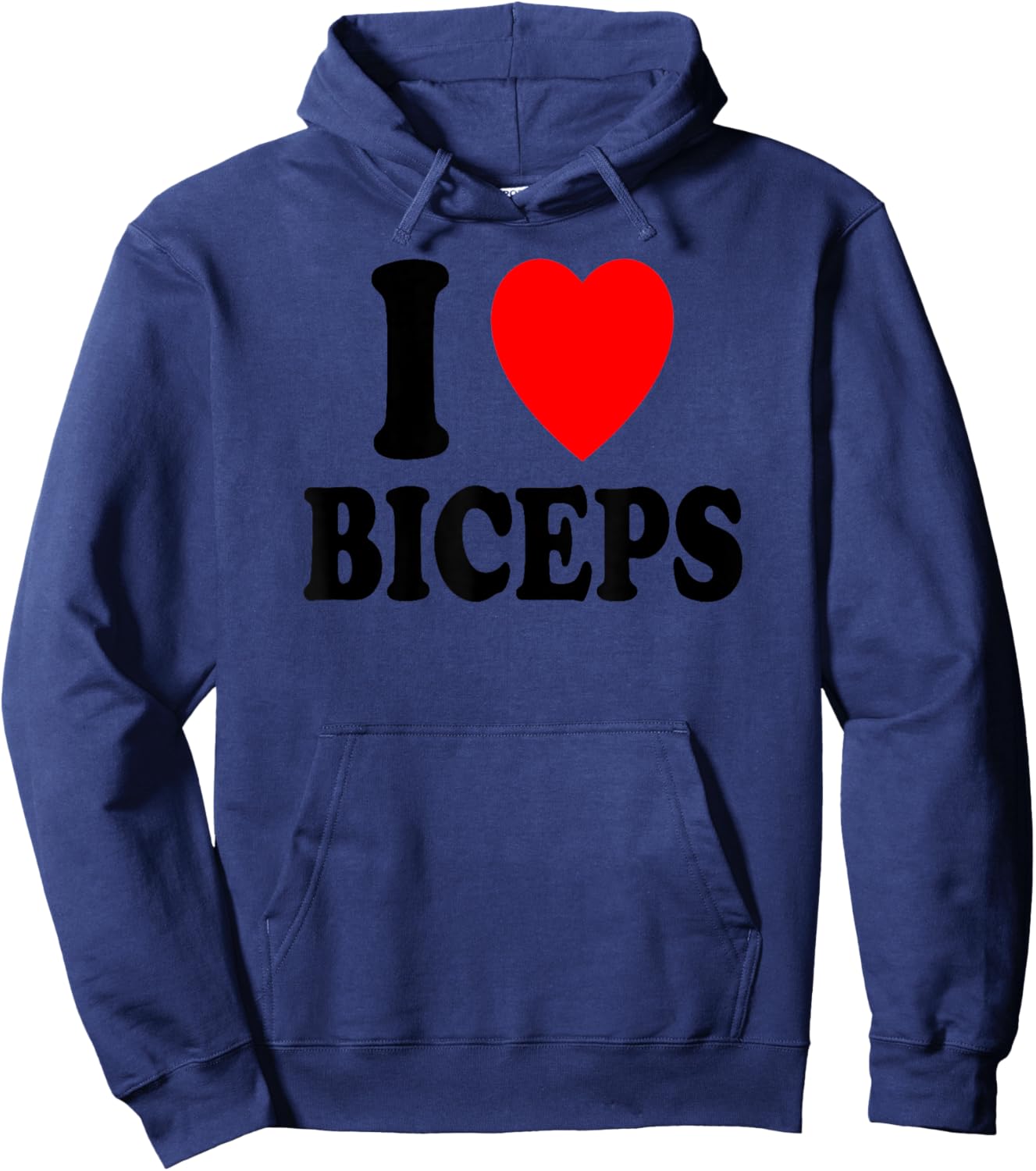 I Heart (Love) Biceps Gym Muscles Lifting Arms Flexing Hoodie - Hoodie | Navy