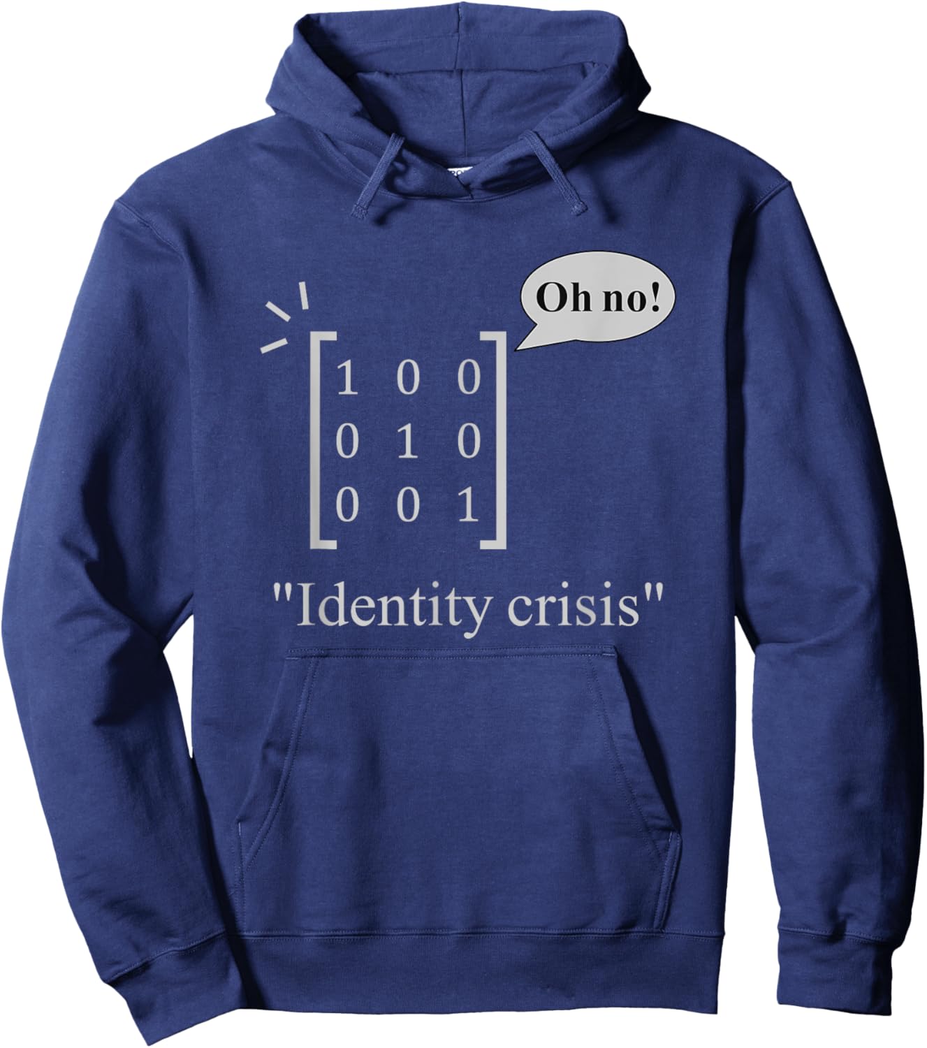 Identity Crisis | Funny Nerdy Maths Physics Linear Algebra Hoodie - Hoodie | Navy
