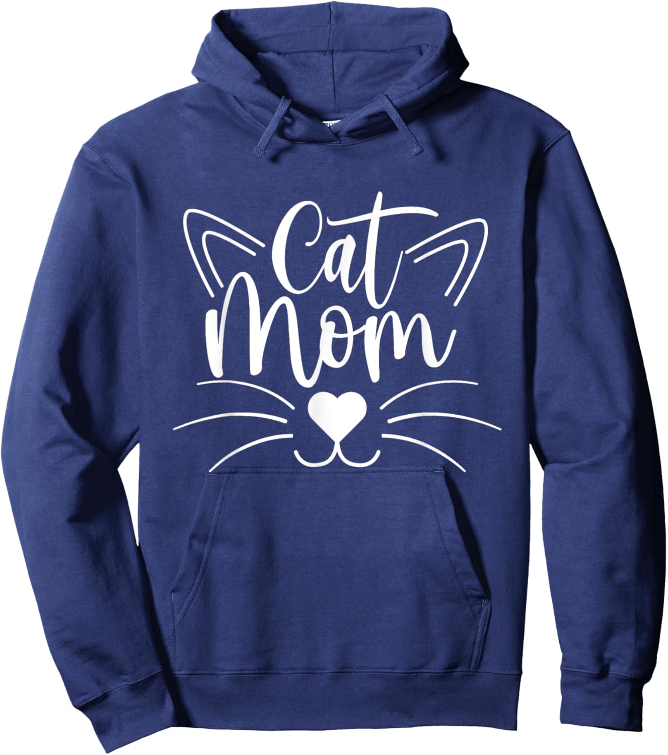 Cat Mom - Cat Lover Kitten Owner Kitty Women Girls Kids Hoodie - Hoodie | Navy