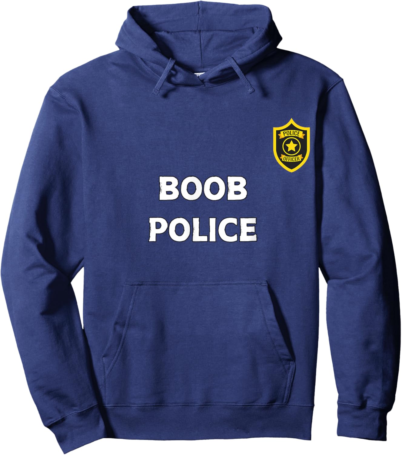 Fun Graphic-Boob Police Hoodie - Hoodie | Navy