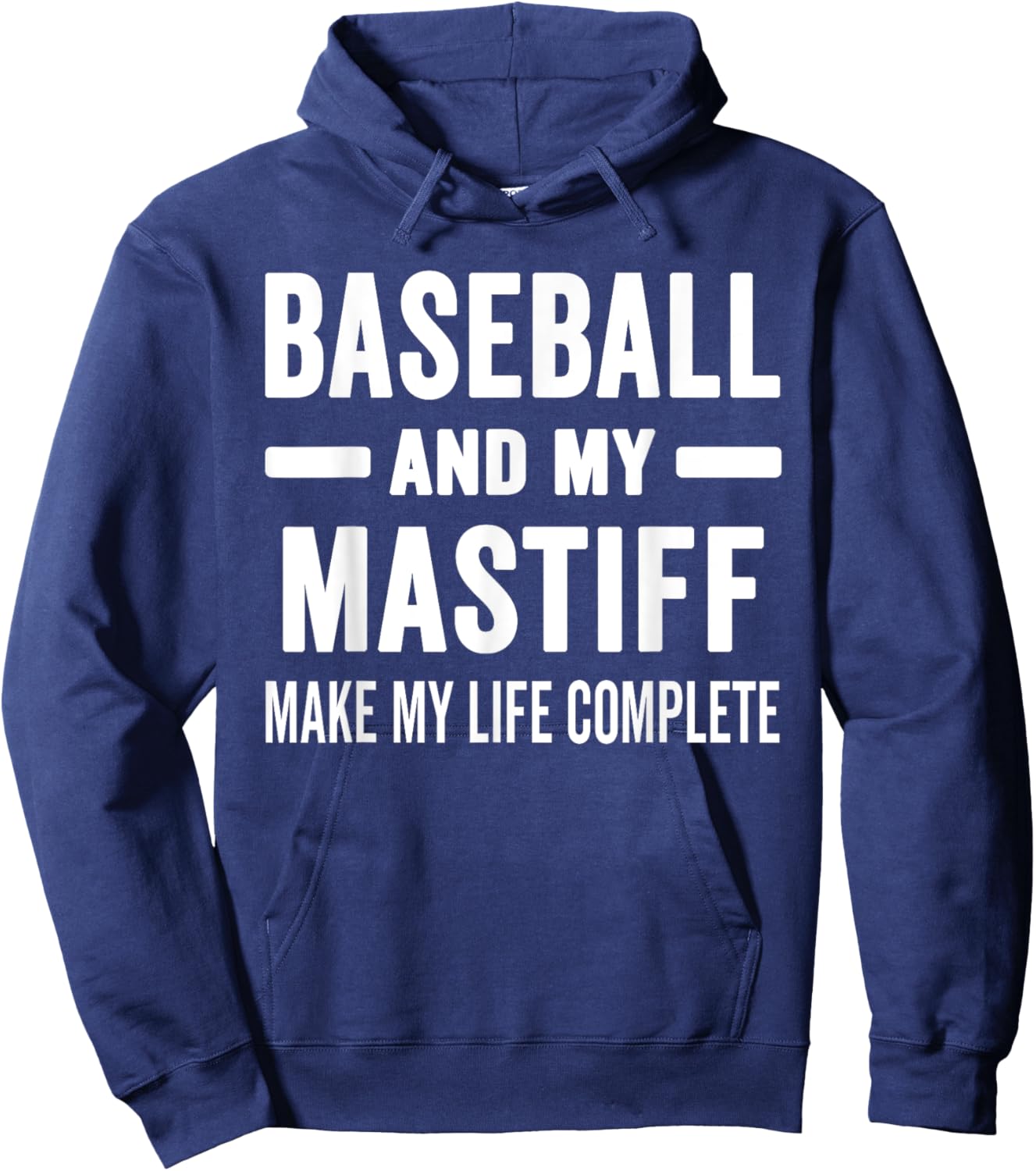 Baseball And My Mastiff Mama Shirt Dog Lover Baseball Mom Men Women Hoodie - Hoodie | Navy