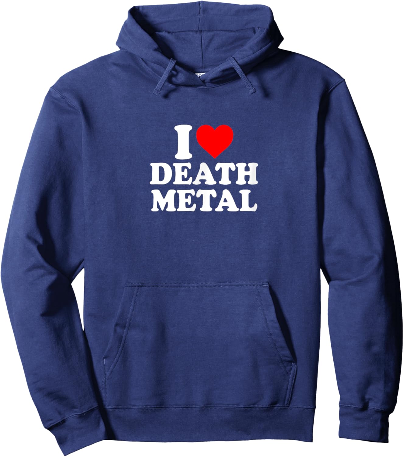 I Love Heart Death Metal Music Simple Cute Funny Hoodie - Hoodie | Navy