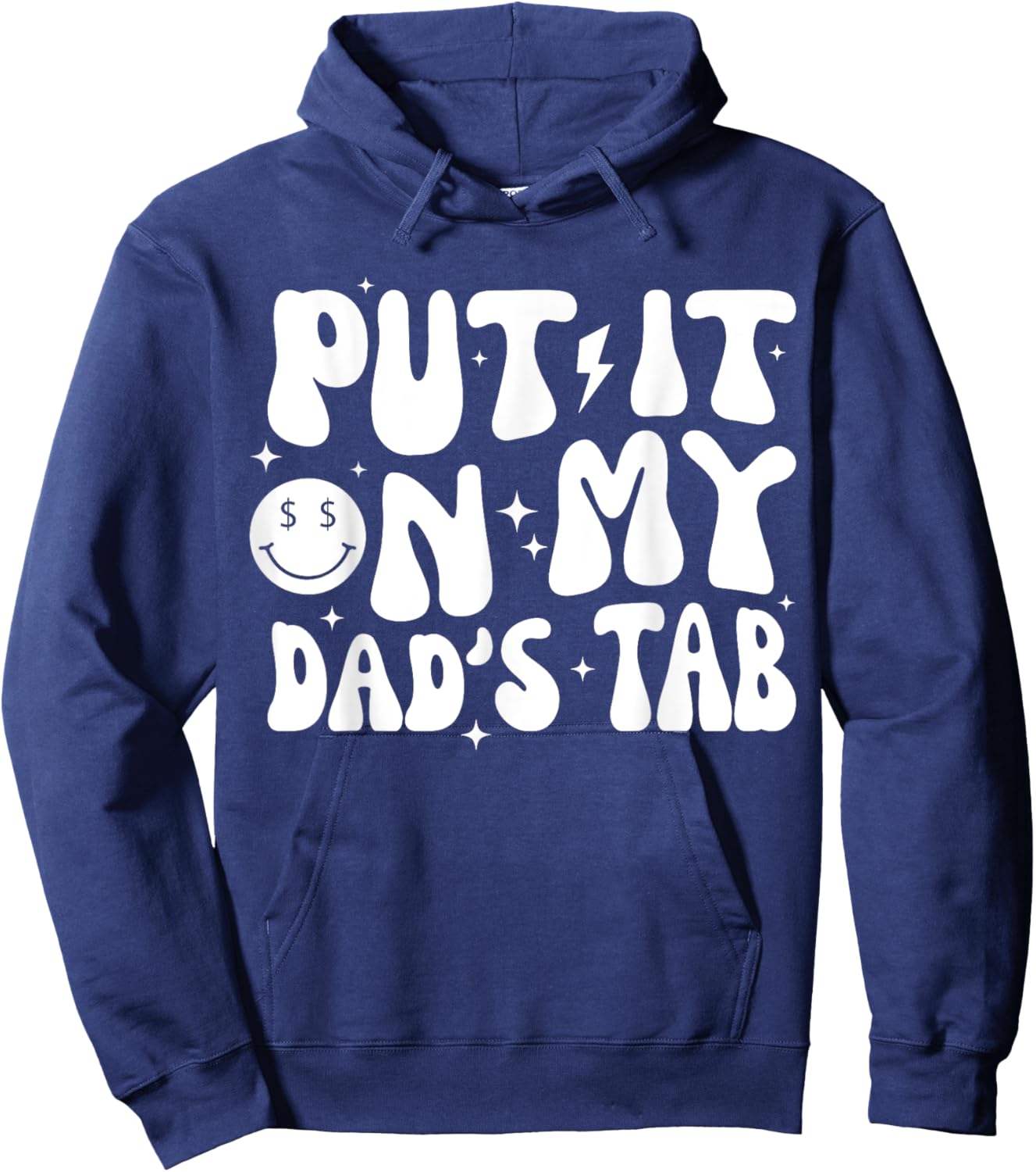 Groovy Put It On My Dads Tab Funny Fathers Dad Grandpa Daddy Hoodie - Hoodie | Navy