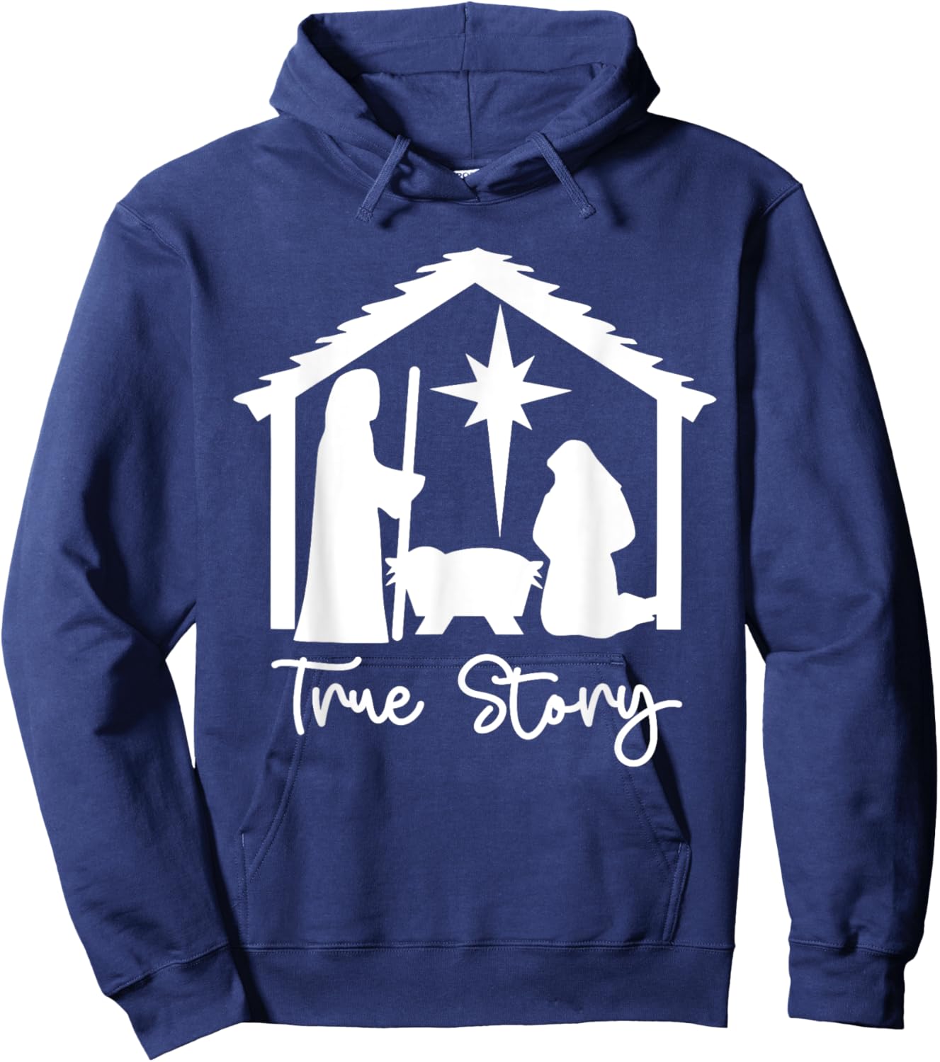 Christian Religious Christmas Nativity Scene True Story Hoodie - Hoodie | Navy