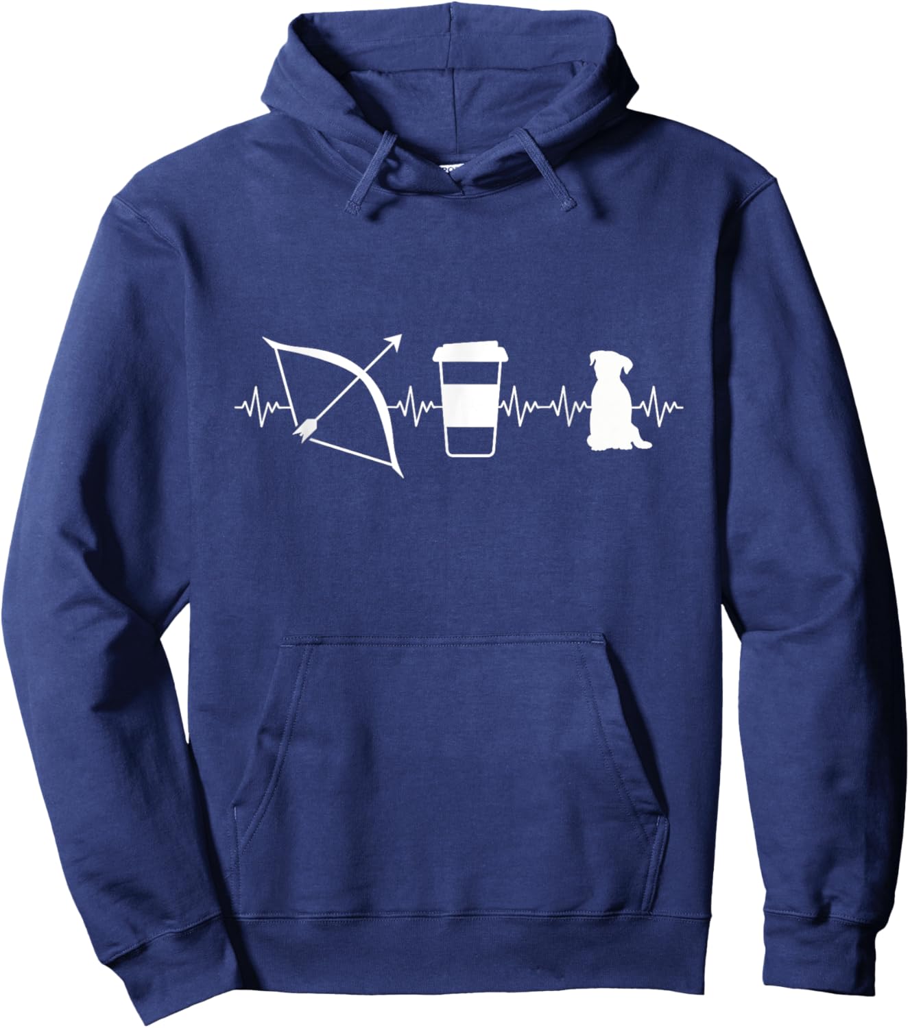 Funny Archery Mom Appreciation Dog Archery Coffee Hoodie - Hoodie | Navy