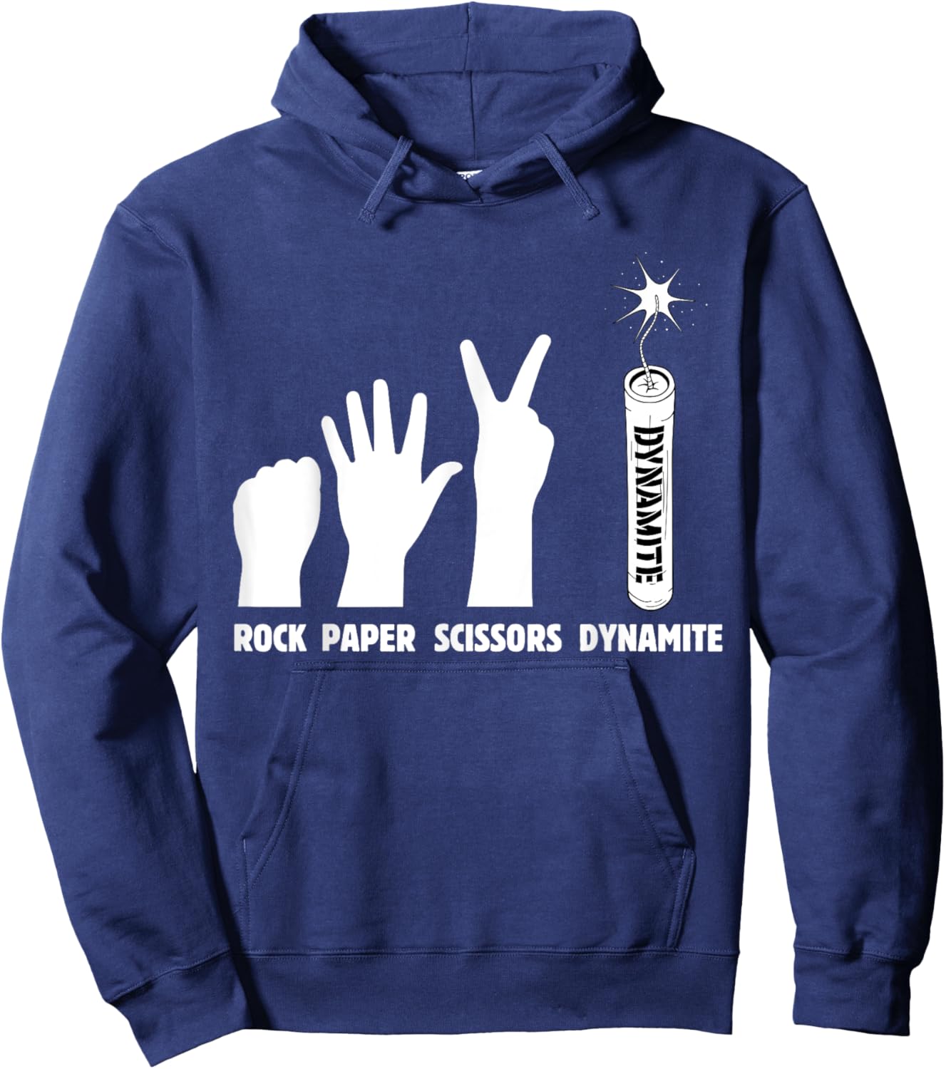 Paper Rock Scissors Dynamite | Explosive Demolition Hoodie - Hoodie | Navy