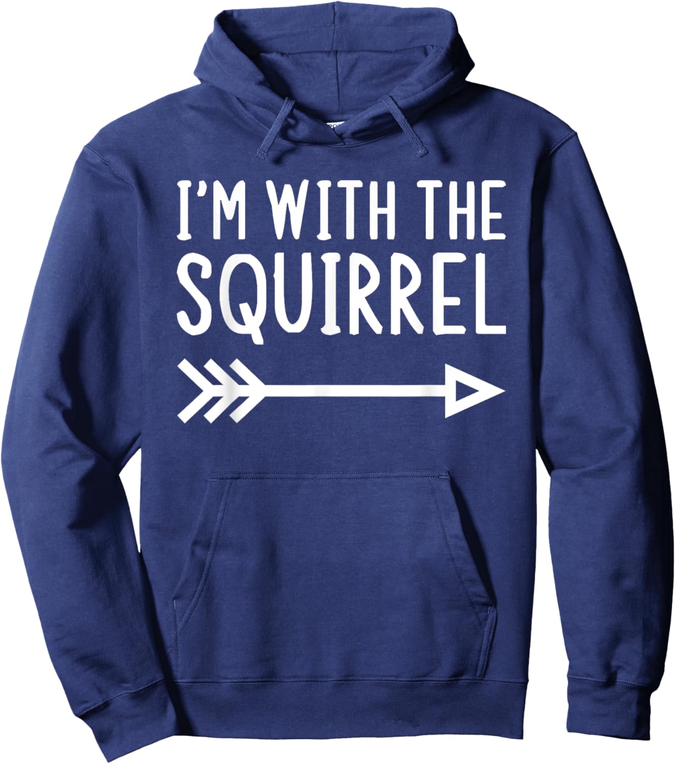 I'm With The Squirrel Funny Matching Halloween Costume Hoodie - Hoodie | Navy