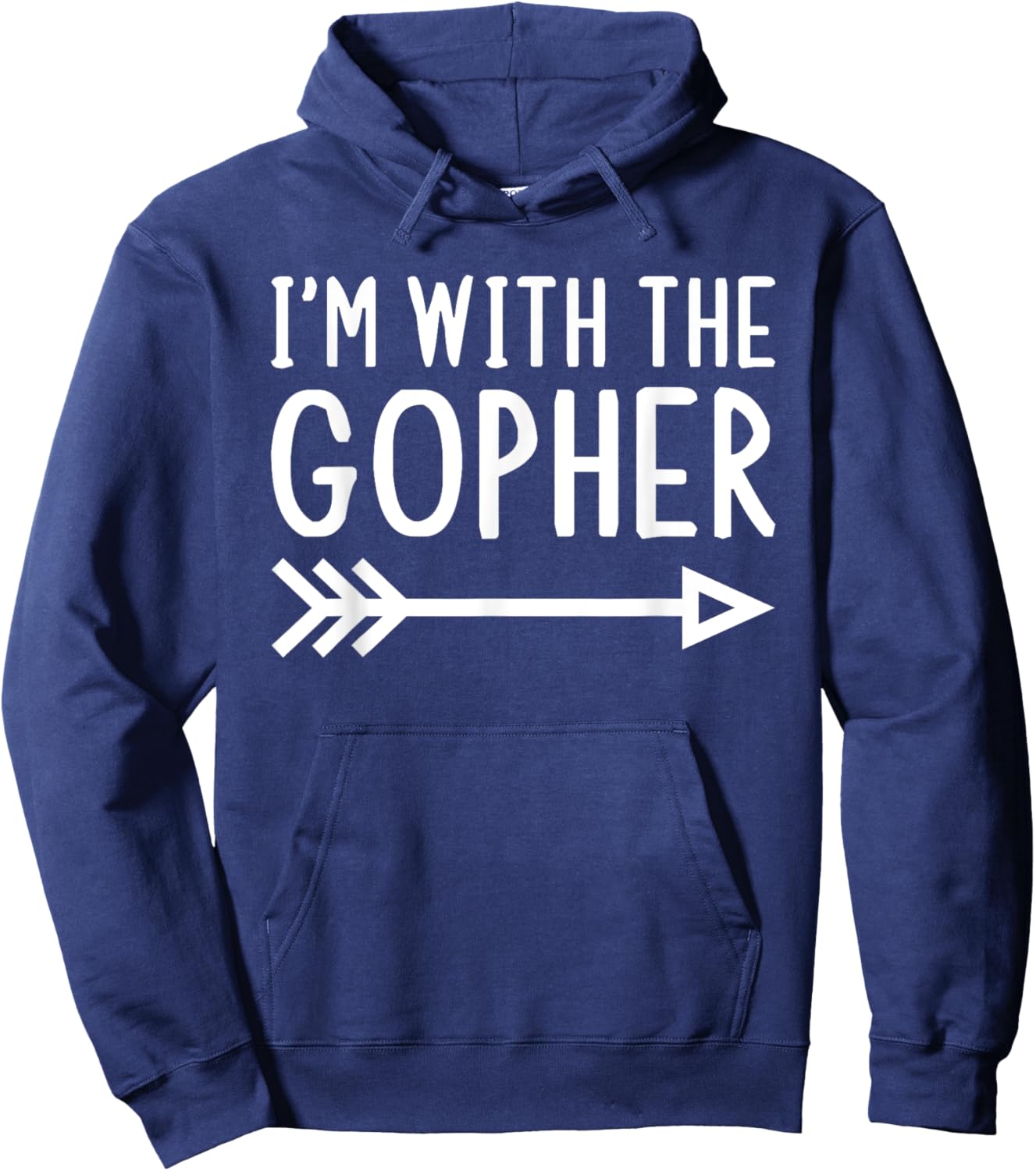 I'm With The Gopher Funny Matching Halloween Couple Costume Hoodie - Hoodie | Navy