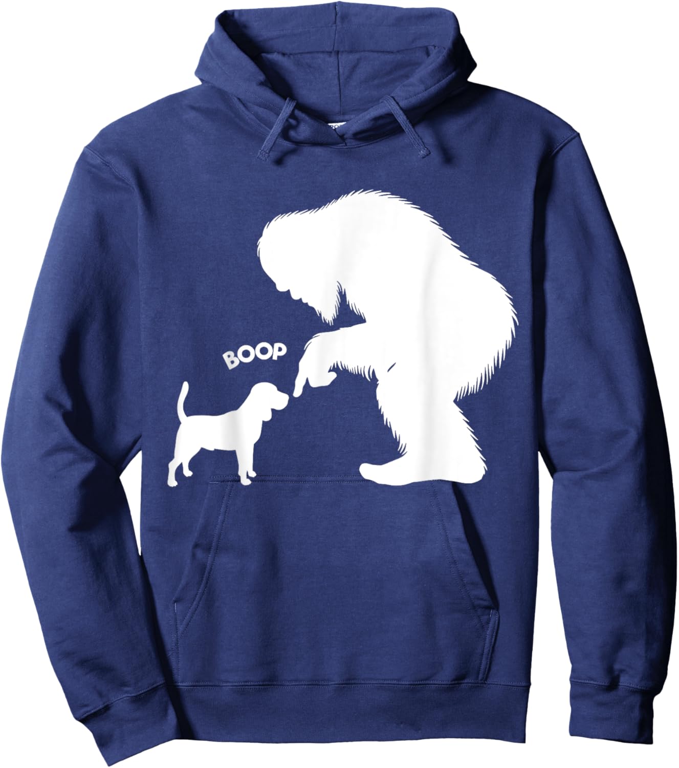 Funny Bigfoot Sasquatch Beagle Boop Hoodie - Hoodie | Navy