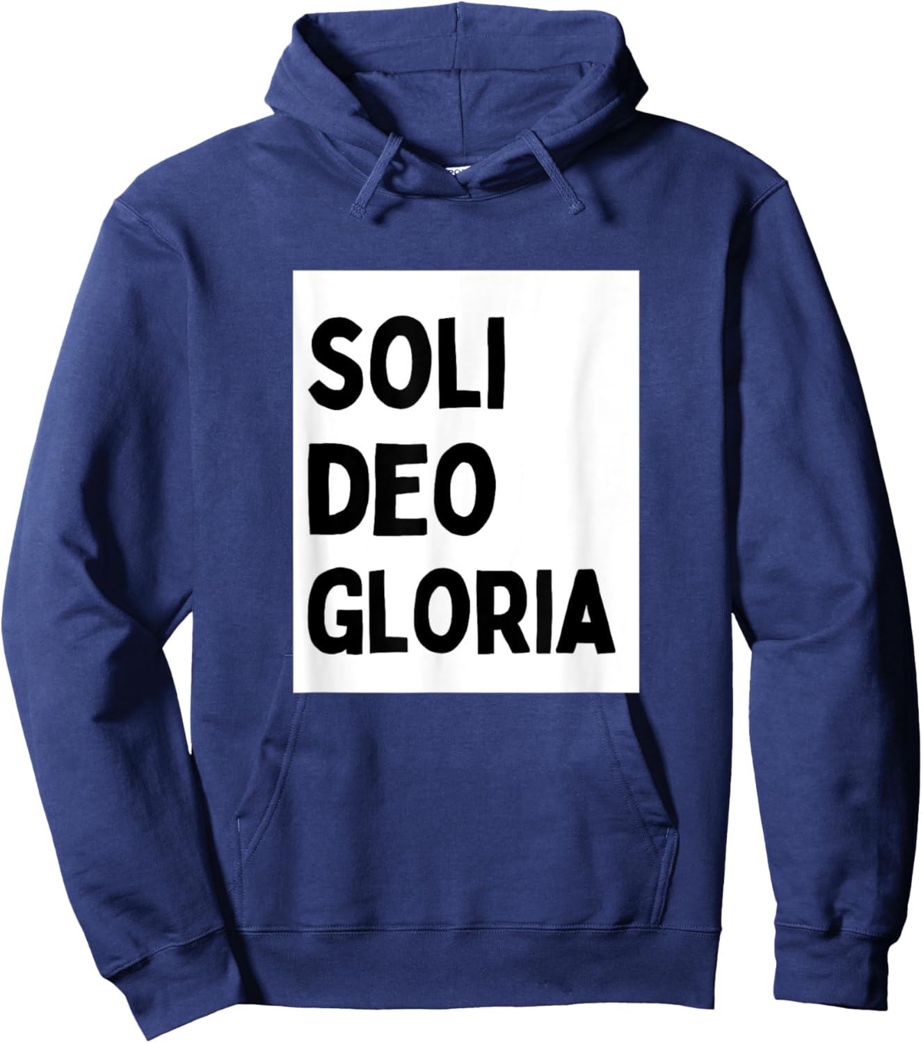 Soli Deo Gloria - Minimalist Christian Religious Jesus Hoodie - Hoodie | Navy