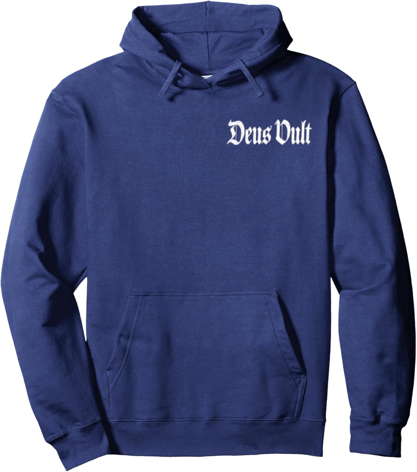 Deus Vult God Wills it Latin Phrase Knights Templar Hoodie - Hoodie | Navy