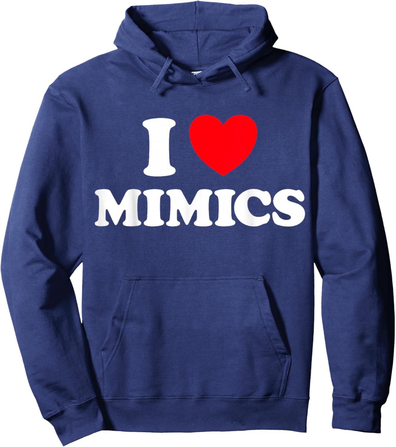 Mimic Heart Funny Cute Favorite Fantasy Monster Shift Fan Hoodie - Hoodie | Navy