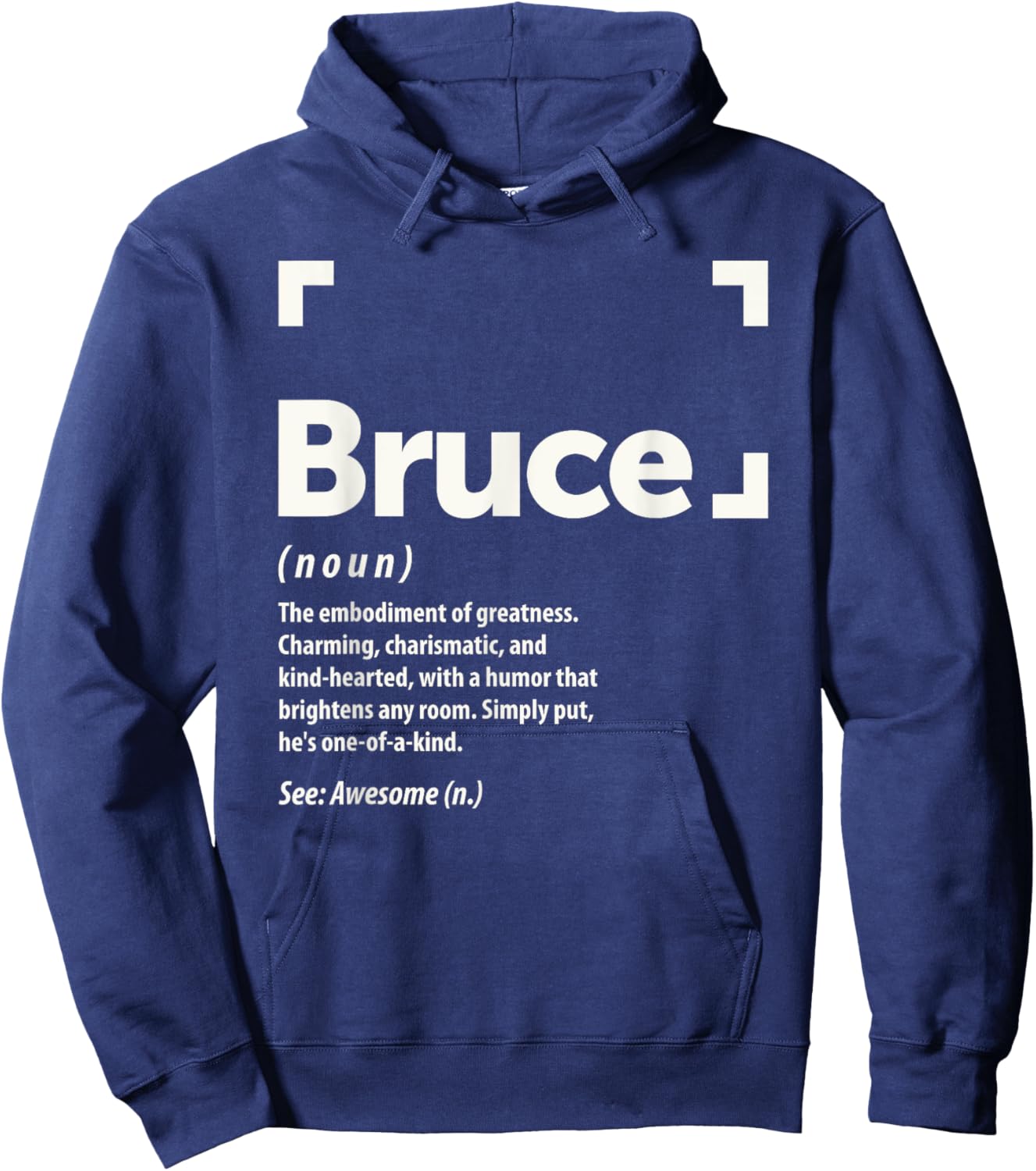 Bruce Name Definition Personalized Name Bruce Hoodie - Hoodie | Navy