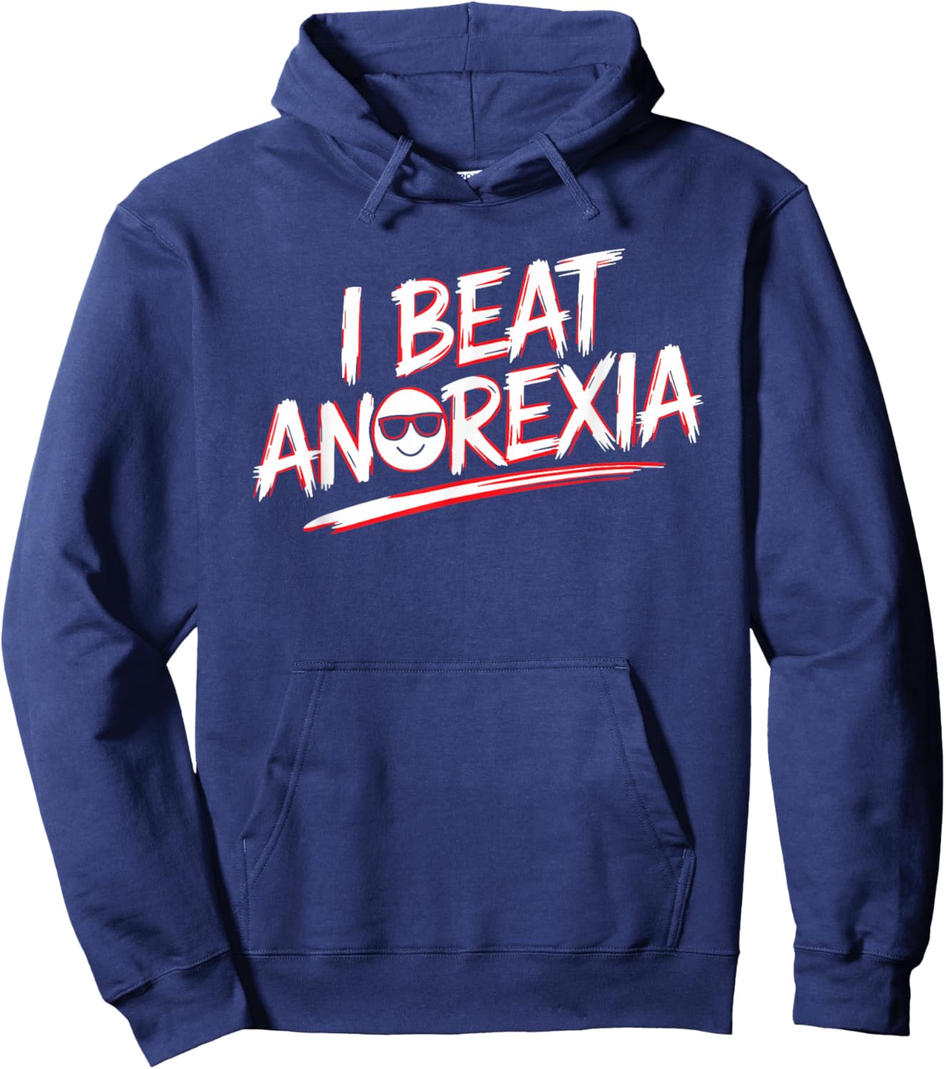 I Beat Survived Anorexia Awareness Survivor Warrior Hoodie - Hoodie | Navy