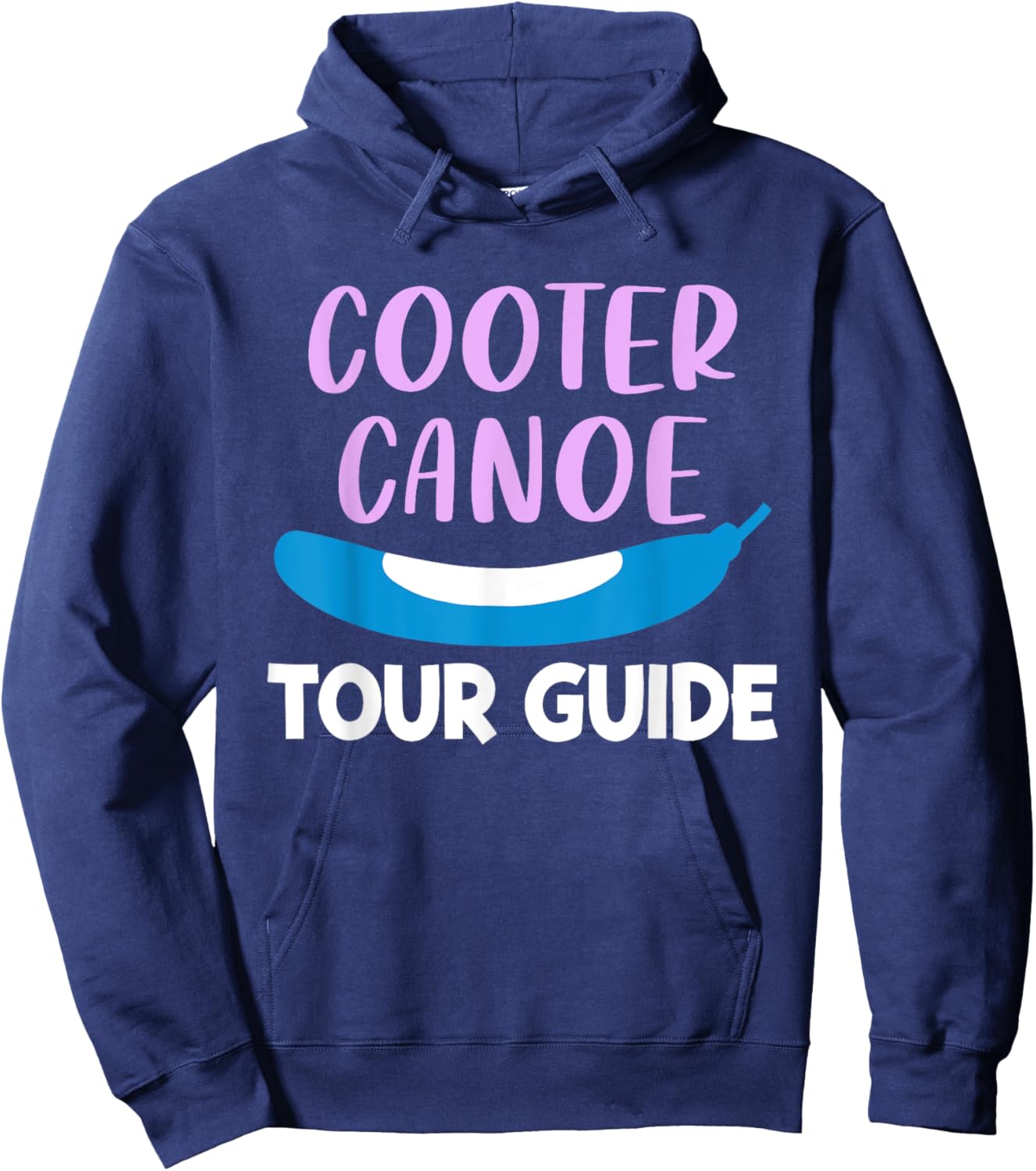 Cooter Canoe Tour Guide Design Hoodie - Hoodie | Navy