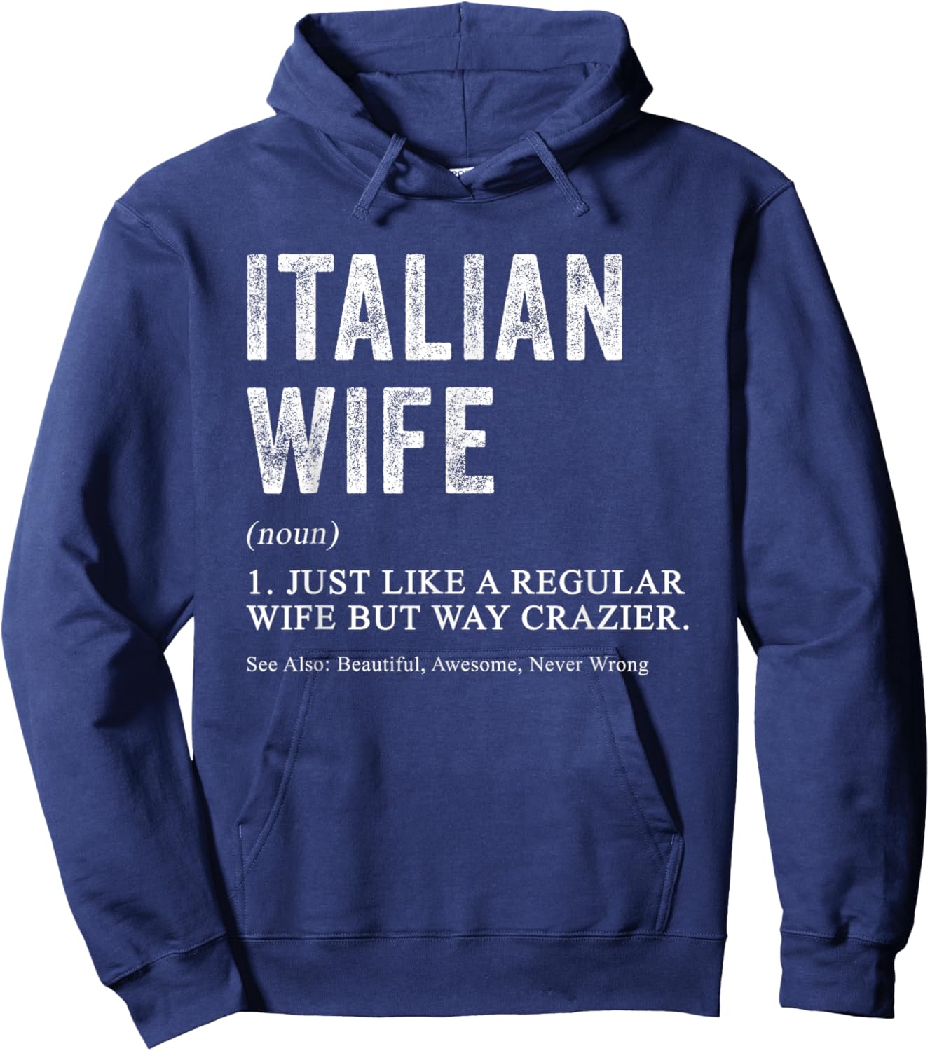 Italian Wife Definition Funny for Italian Women Hoodie - Hoodie | Navy