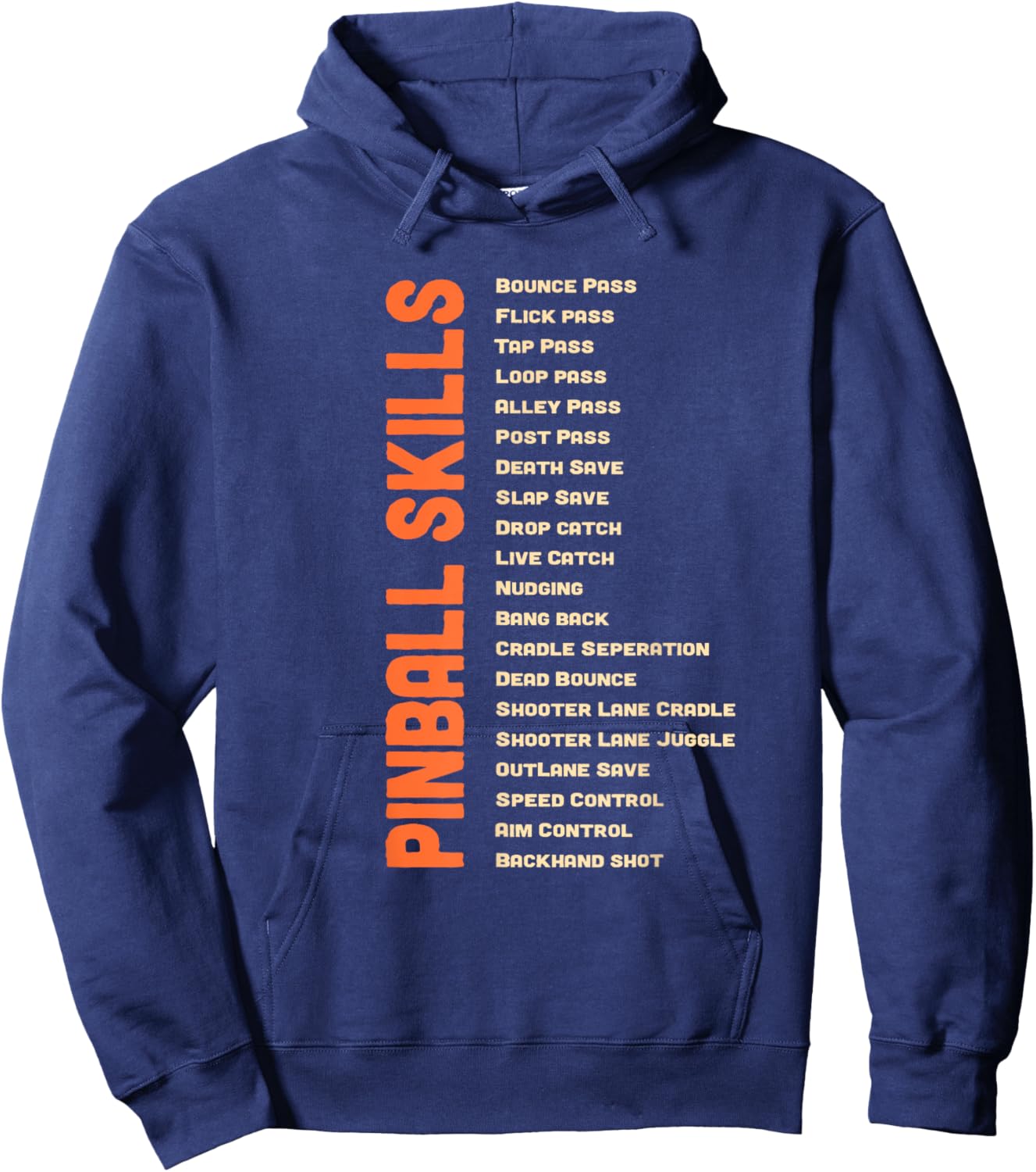 Pinball Skills - Retro Pinball Hoodie - Hoodie | Navy