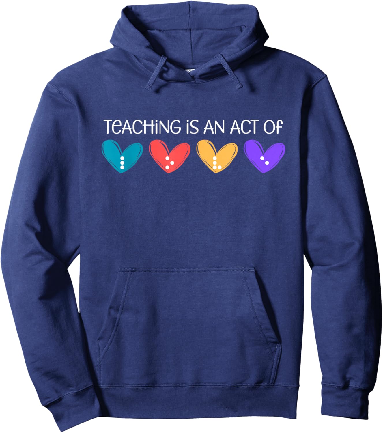 TVI Teaching Is an Act of Love Simulated Braille Teacher Hoodie - Hoodie | Navy