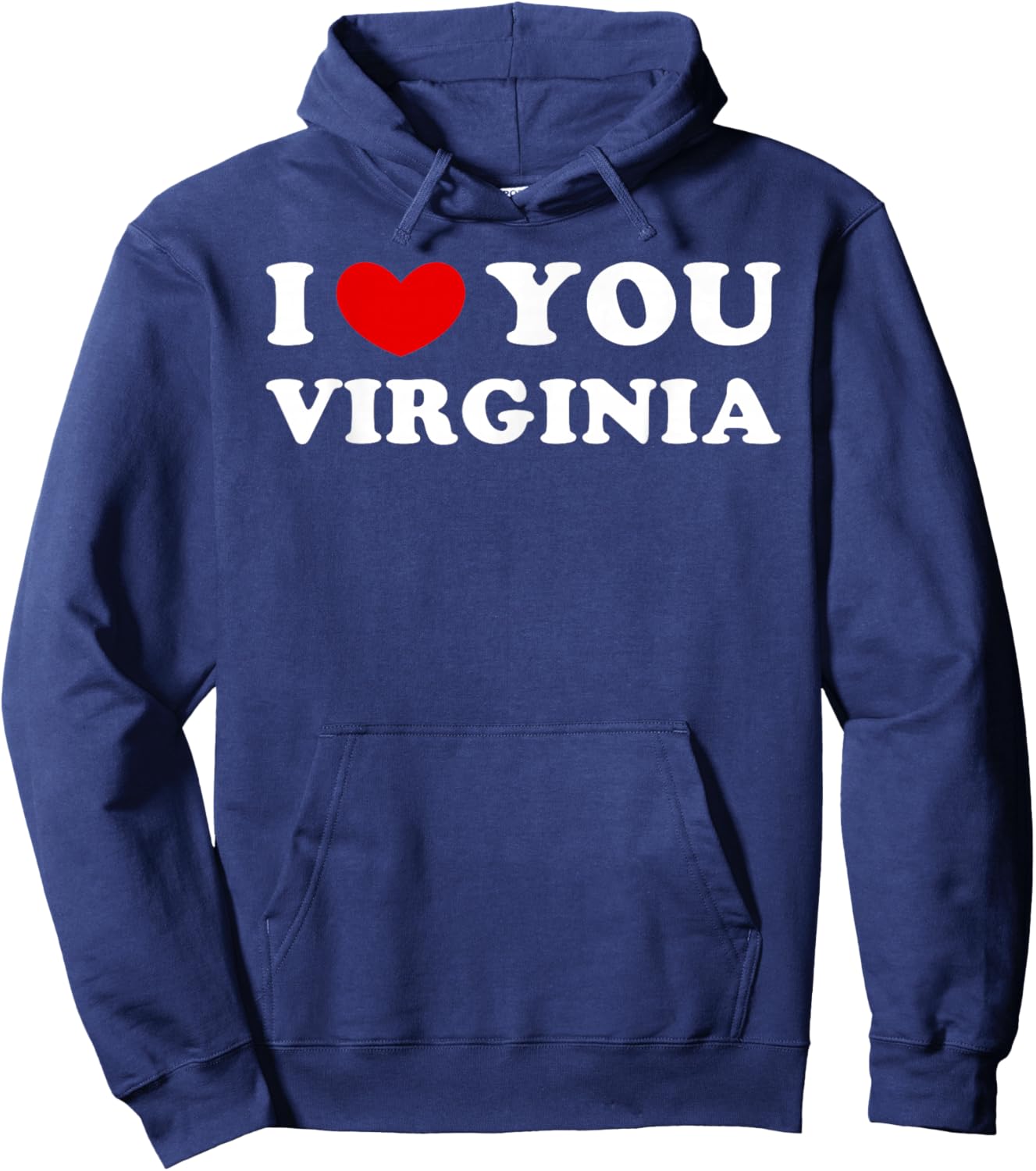 I Love You Virginia, I Heart Virginia Hoodie - Hoodie | Navy