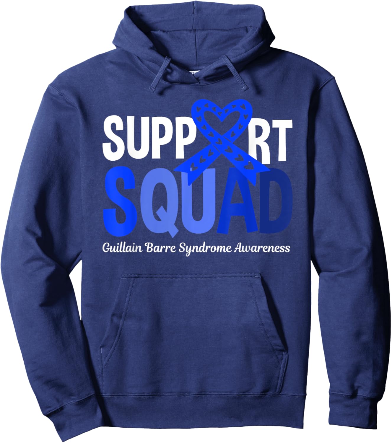 Support Squad Guillain Barre Syndrome Awareness GBS Recovery Hoodie - Hoodie | Navy