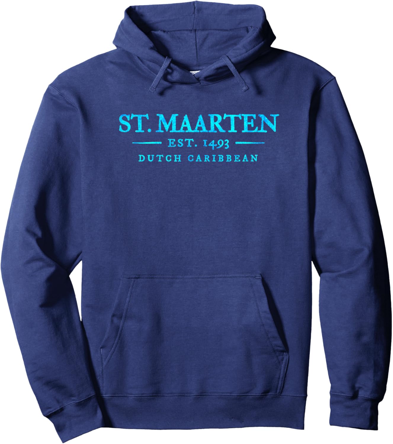 St Maarten Colourful Throwback Letter Souvenir Hoodie - Hoodie | Navy