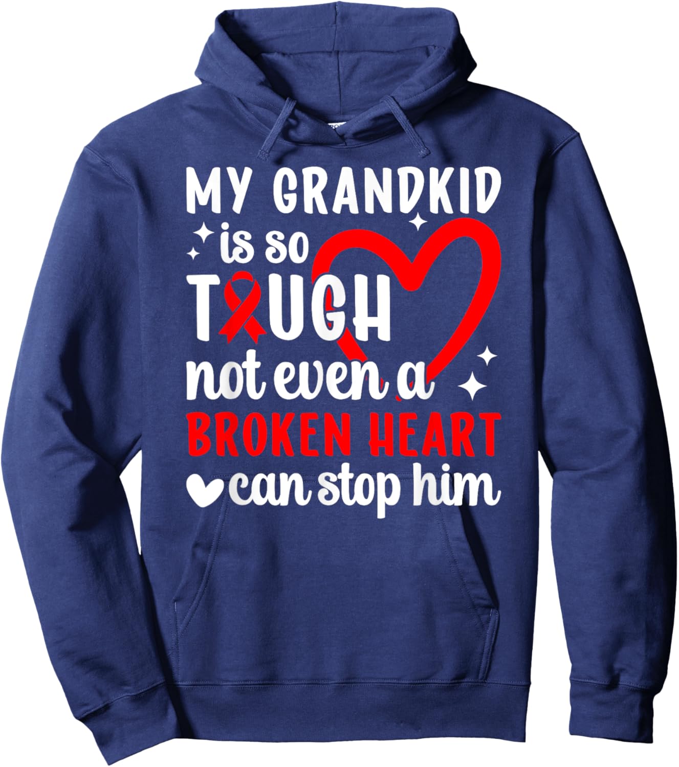 CHD Nana CHD Warrior Nana Congenital Heart Disease Nana Hoodie - Hoodie | Navy