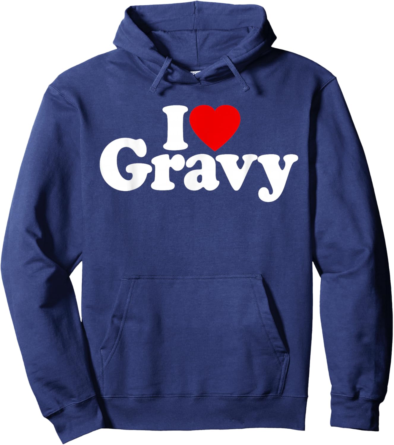 I Love Heart Gravy Hoodie - Hoodie | Navy
