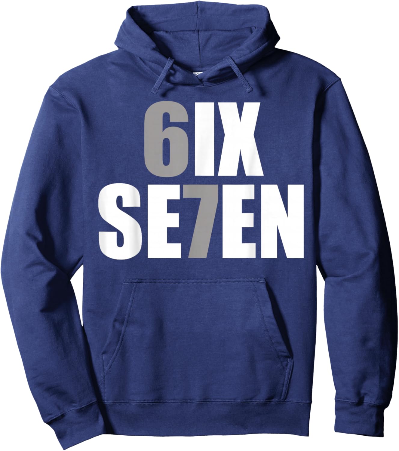 Fun Six Seven 6 7 Meme Design 6 7 Hoodie - Hoodie | Navy