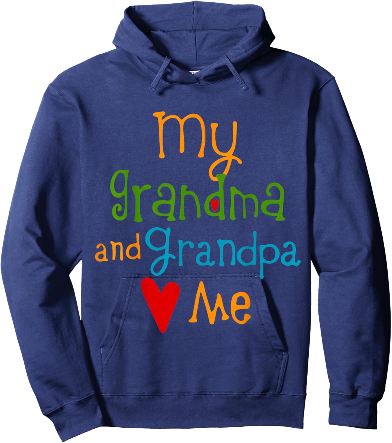 My Grandma and Grandpa Love Me, Family Lover Hoodie - Hoodie | Navy