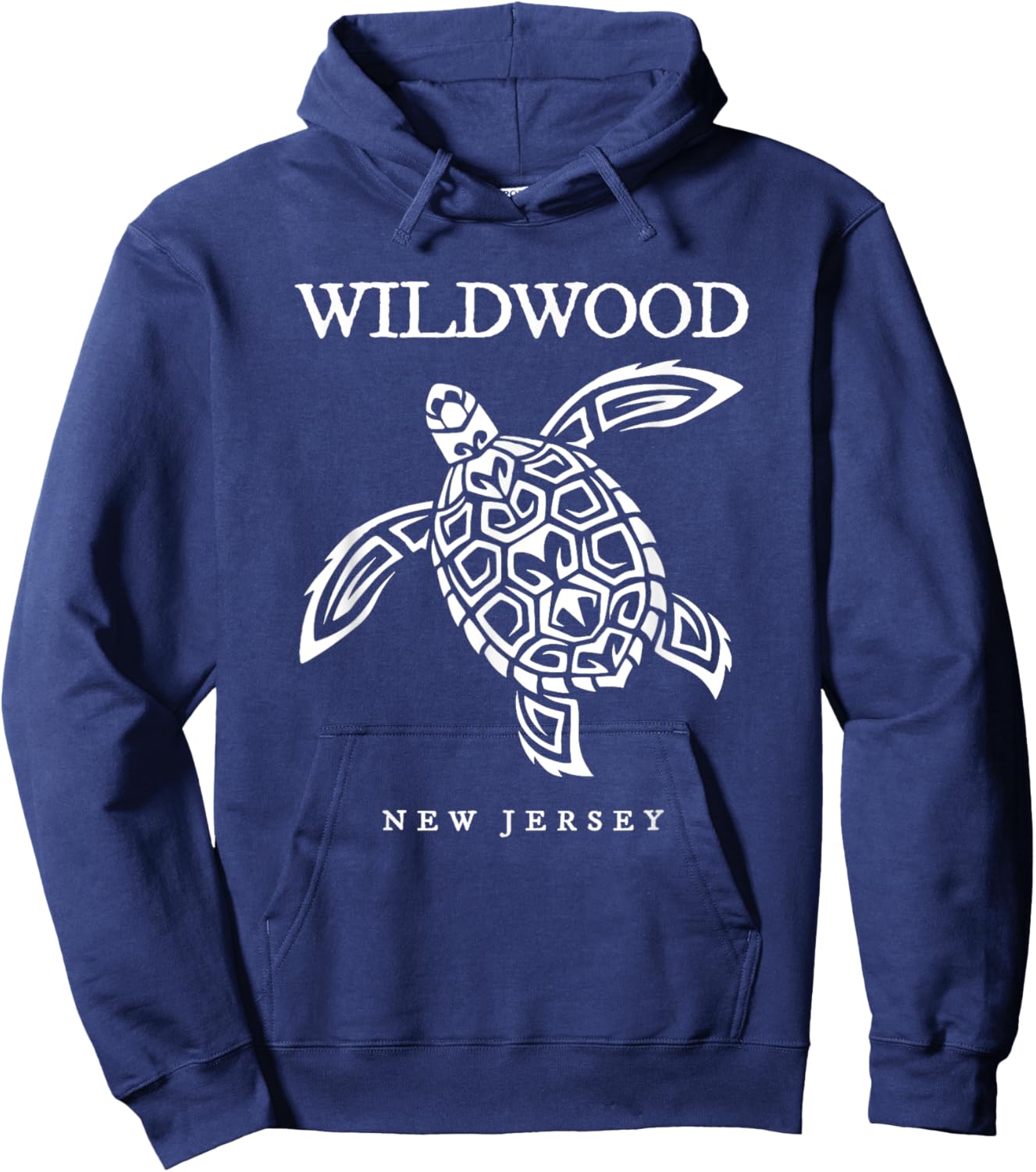 Wildwood New Jersey Sea Turtle Beach Vacation Hoodie - Hoodie | Navy