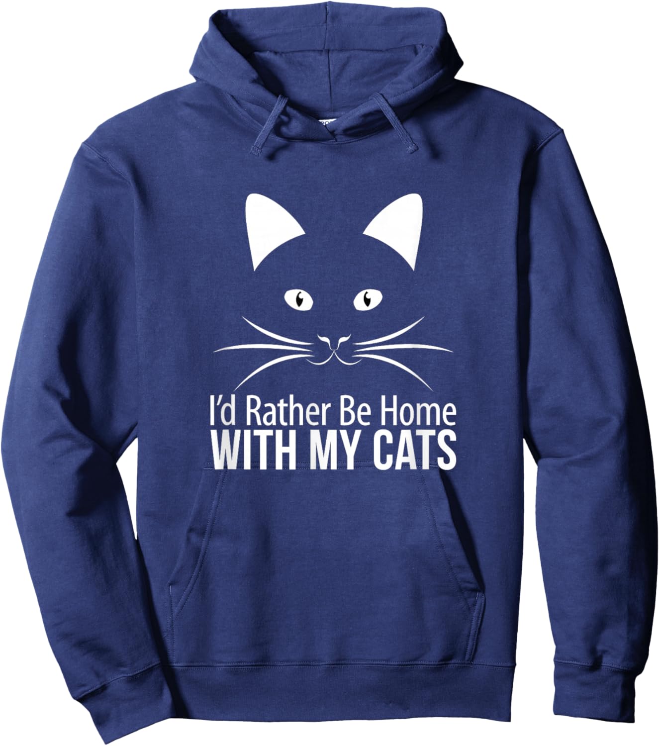 I'd Rather Be Home with My Cats Hoodie - Hoodie | Navy