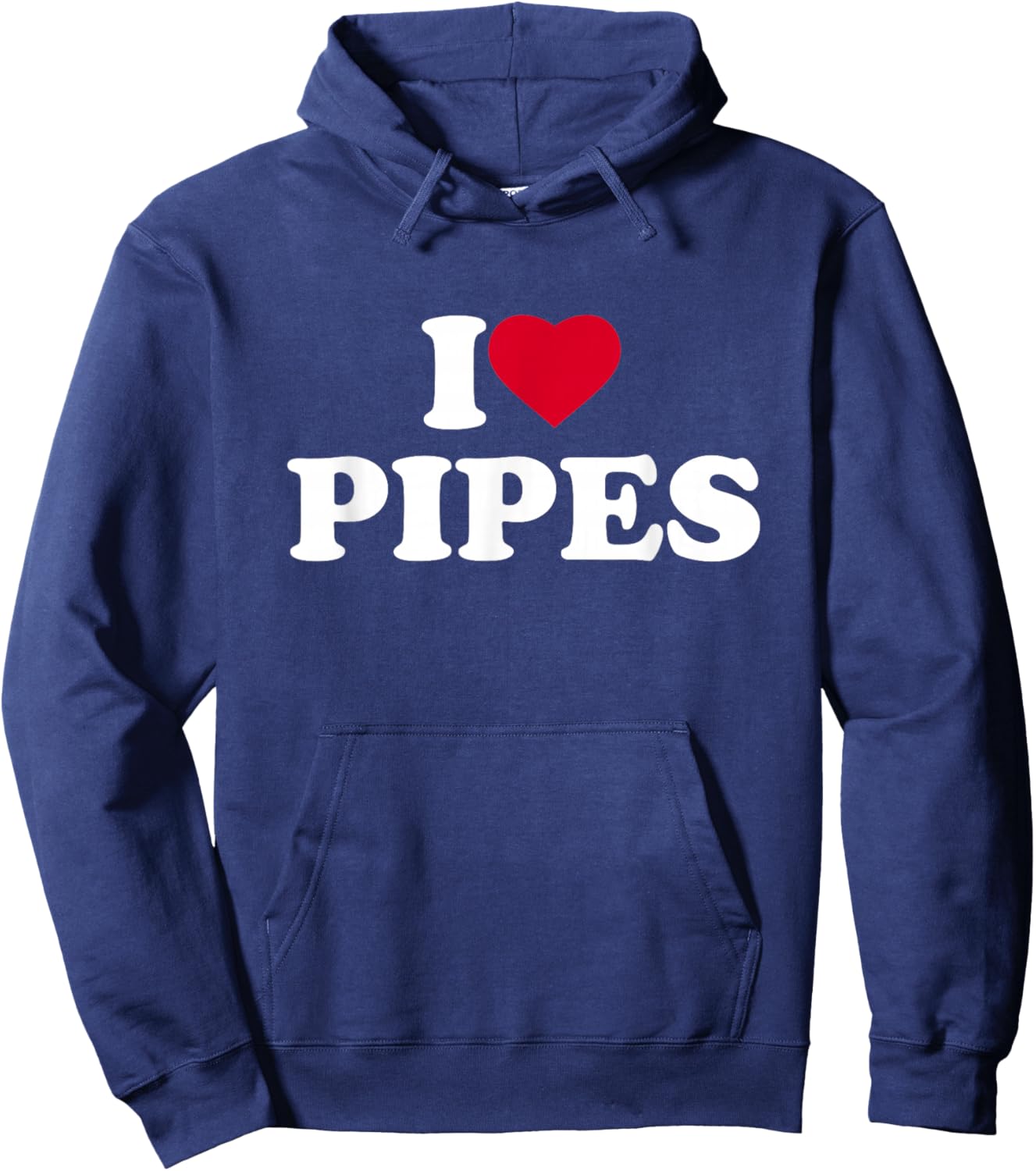 I Love Pipes I Heart Pipes Lover Pipefitter Plumber Fitter Hoodie - Hoodie | Navy