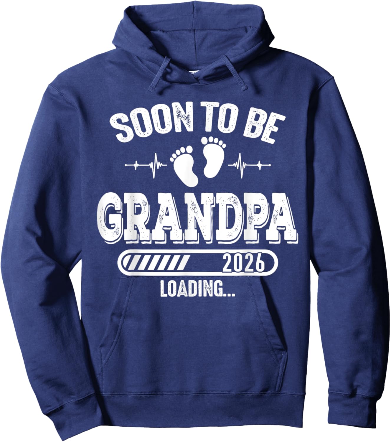 Soon to Be Grandpa 2026 Loading for Pregnancy Announcement Hoodie - Hoodie | Navy