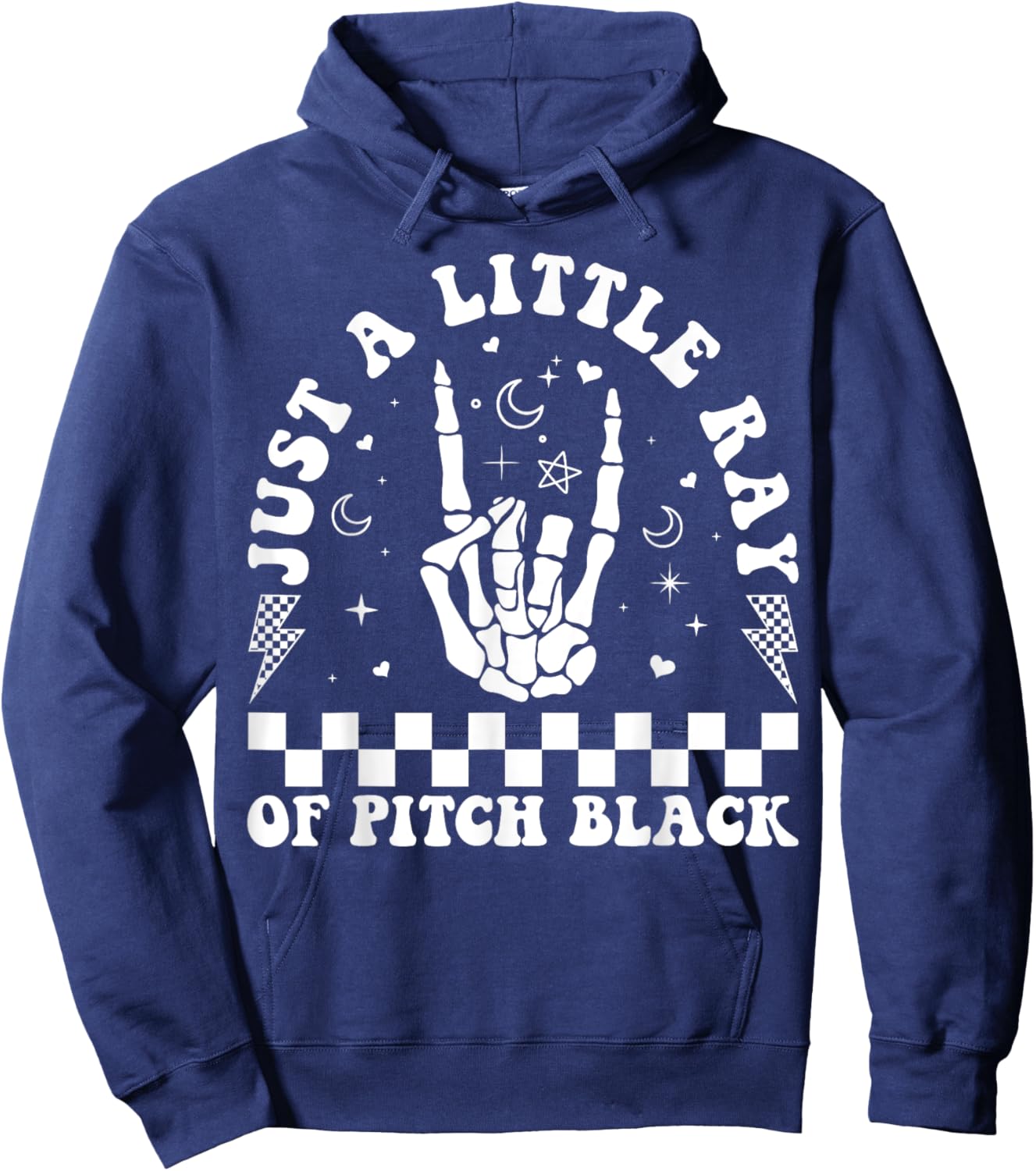 Just A Little Ray Of Pitch Black Goth Halloween Gothic Witch Hoodie - Hoodie | Navy