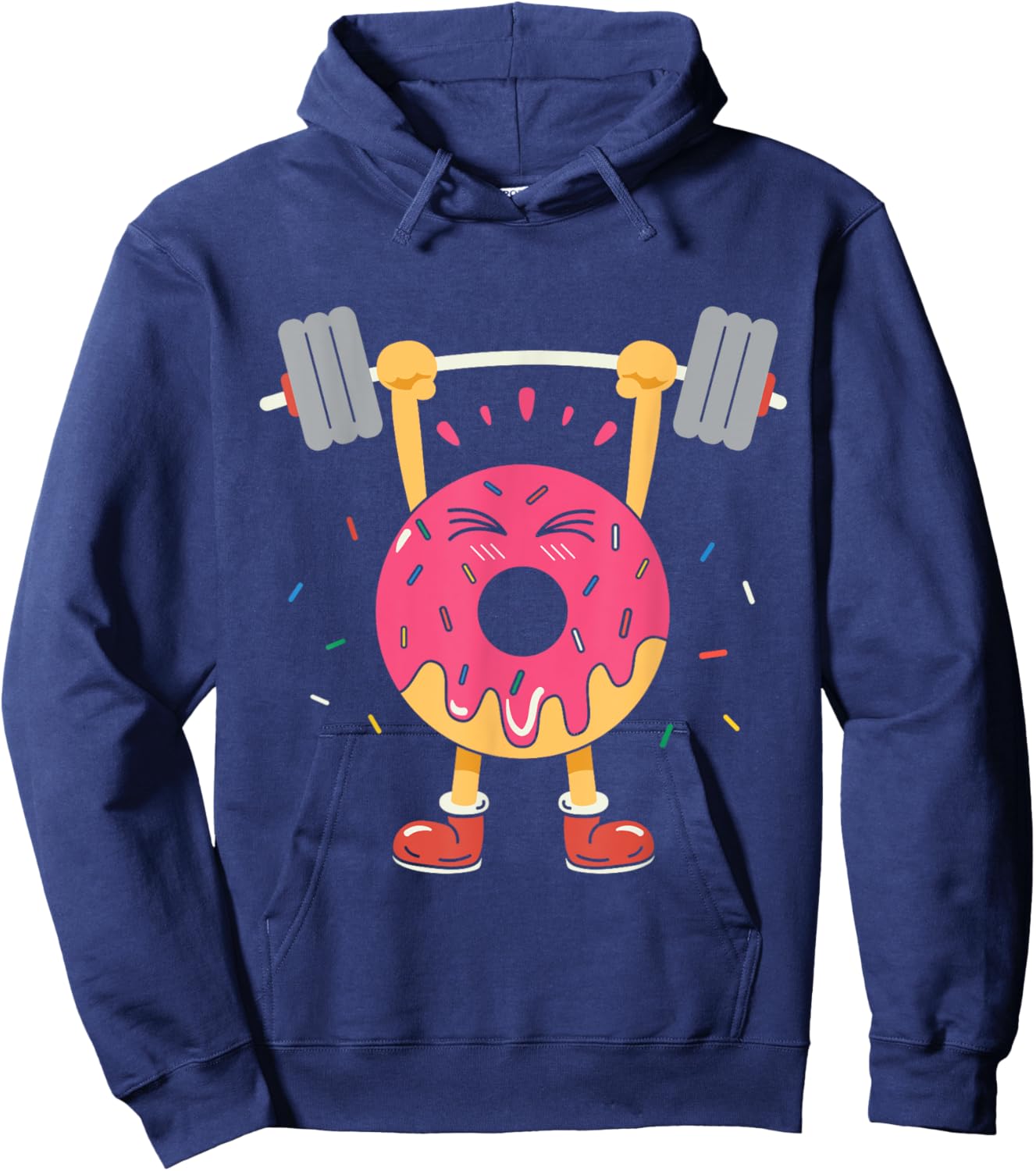 Weightlifting Funny Fitness Workout Gym Donut Lover Gift Hoodie - Hoodie | Navy