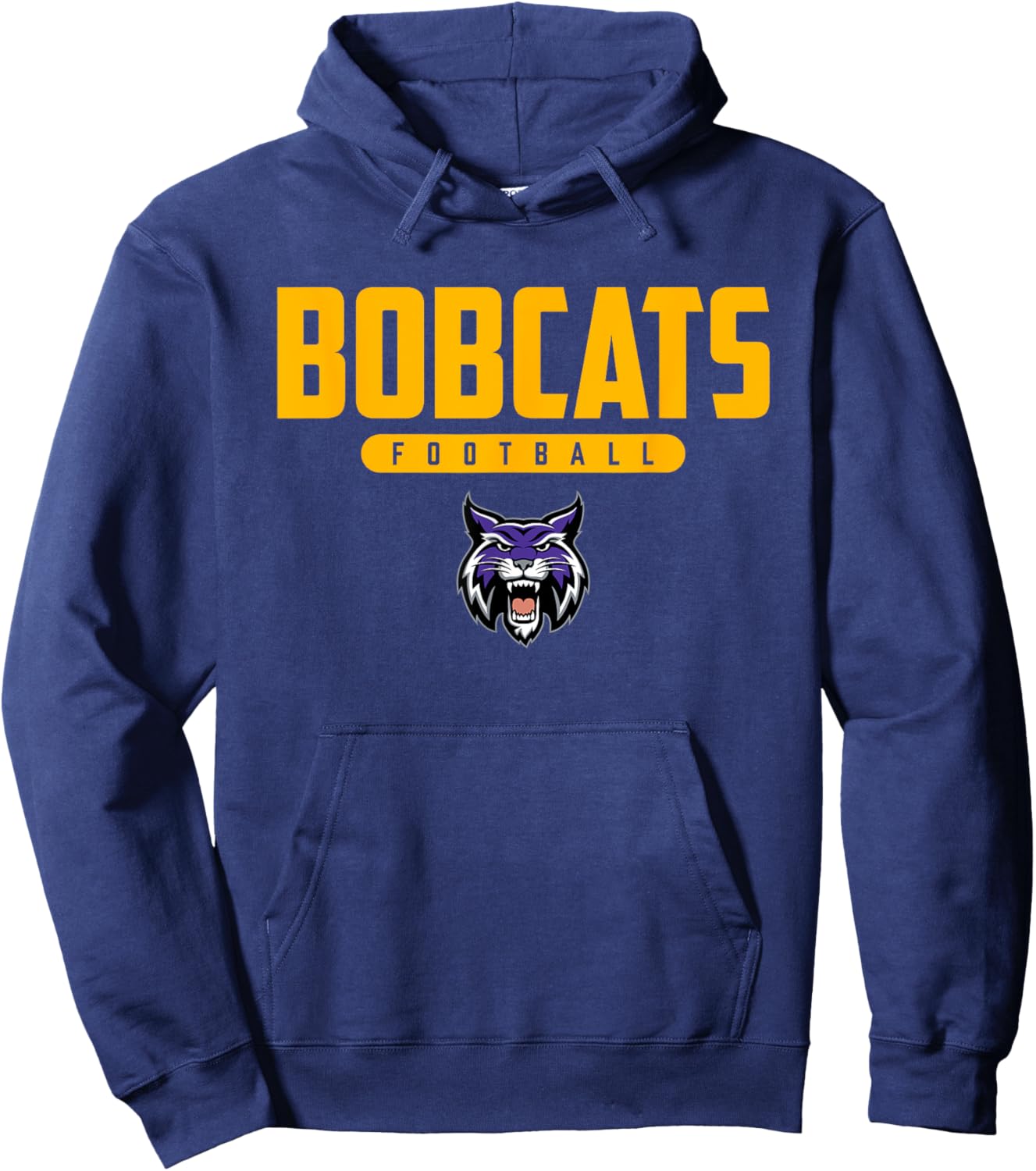 Hallsville Bobcats Logo Football HS Hoodie - Hoodie | Navy