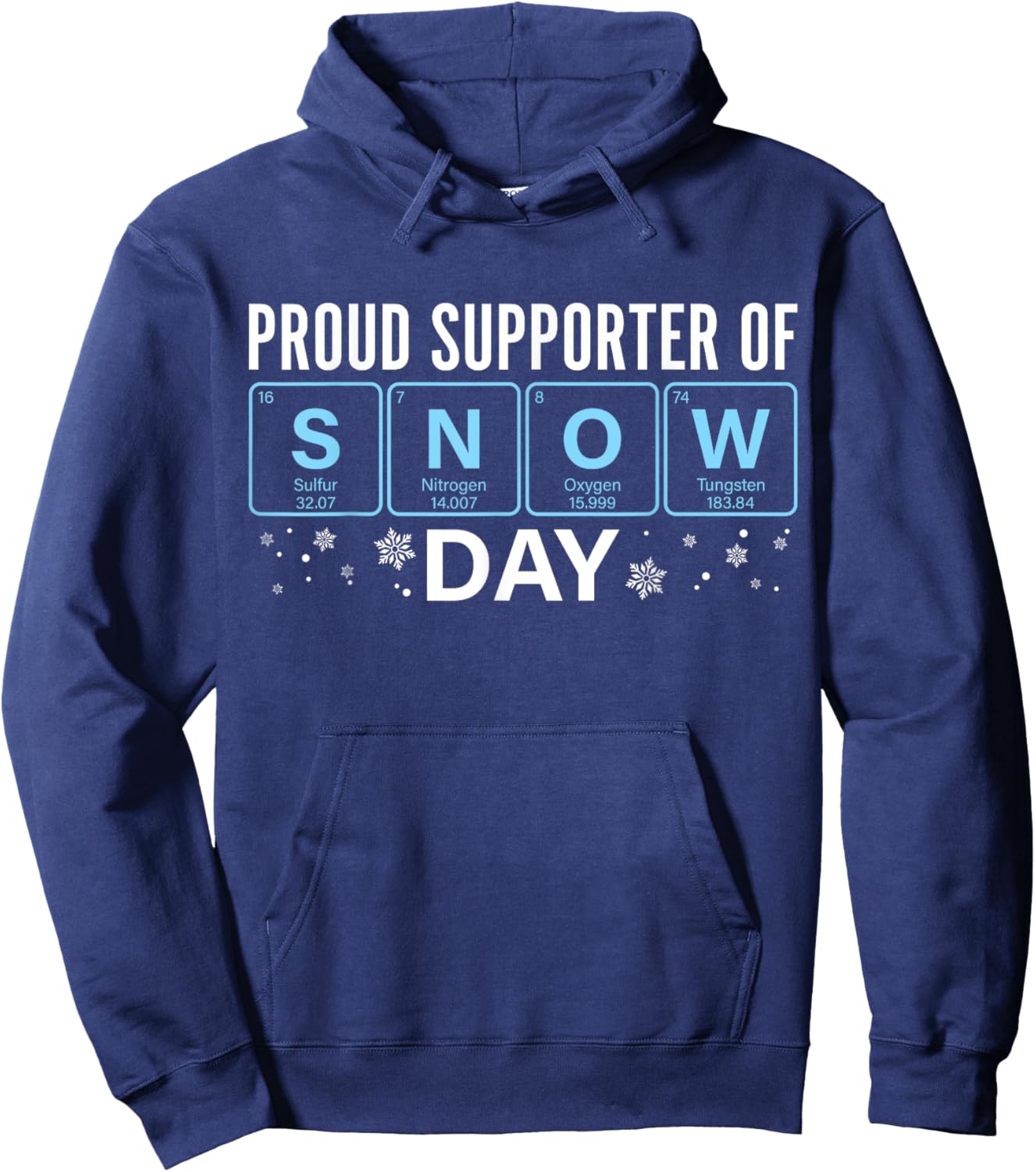 Proud Supporter Of Snow Days Christmas Chemistry Teacher Hoodie - Hoodie | Navy