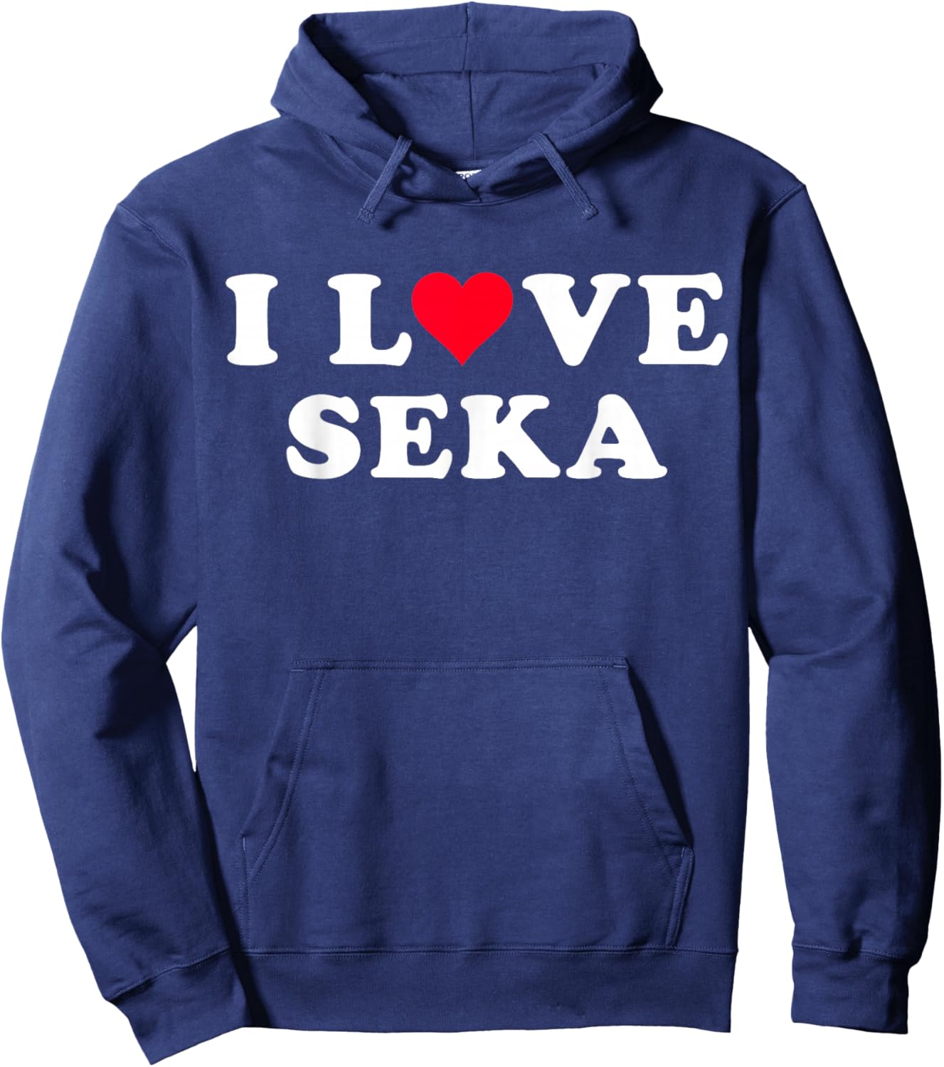 I Love Seka Matching Girlfriend & Boyfriend Seka Name Hoodie - Hoodie | Navy