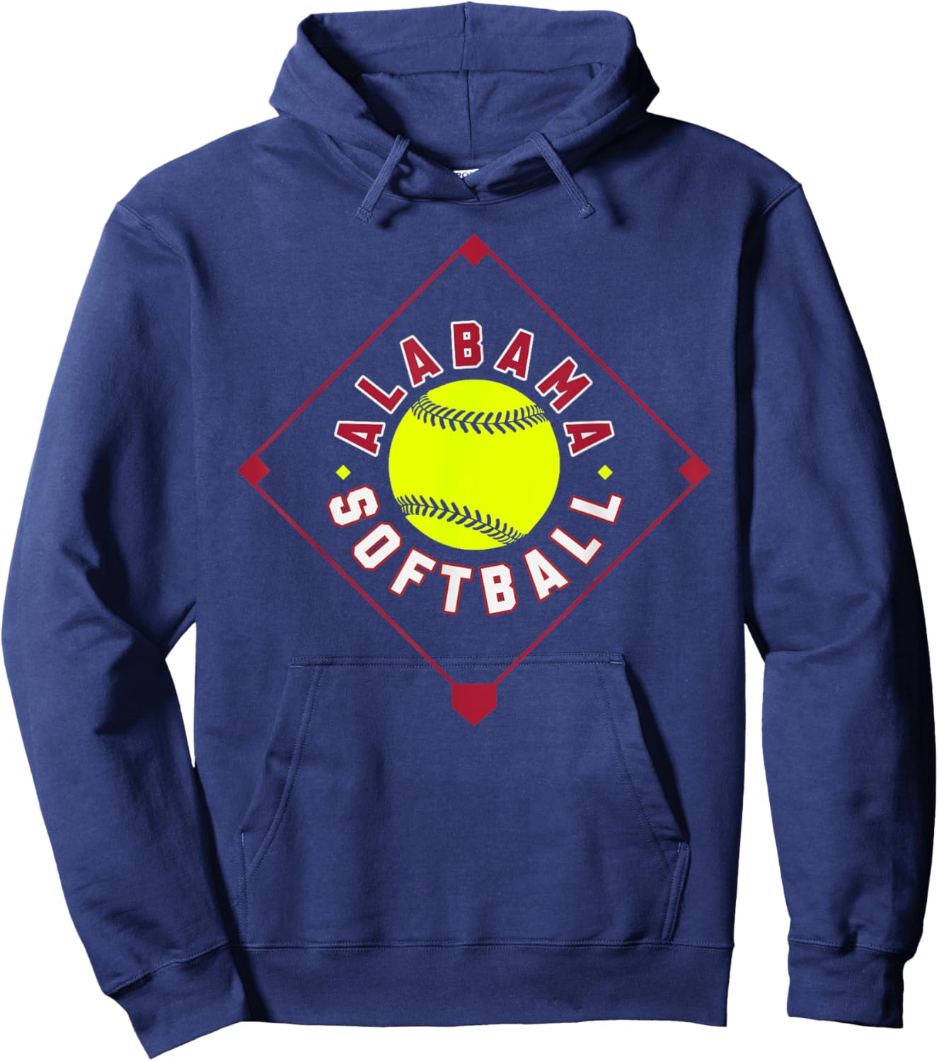 Alabama Softball Vintage Kids Team Retro Softball Fan Hoodie - Hoodie | Navy