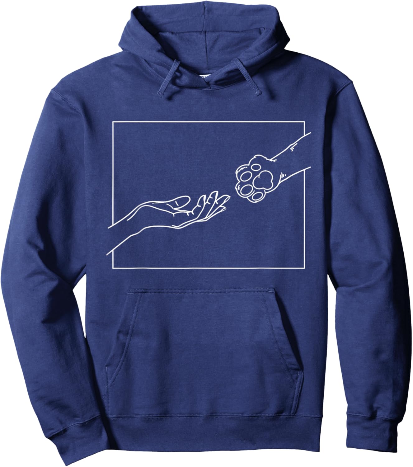 Hand And Paw - Dog Lover Dog Mom Dog Dad Dog Owner Hoodie - Hoodie | Navy