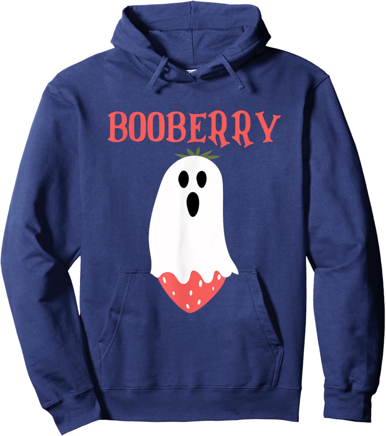 Booberry Ghost Strawberry Halloween Costume Women Men Kids Hoodie - Hoodie | Navy