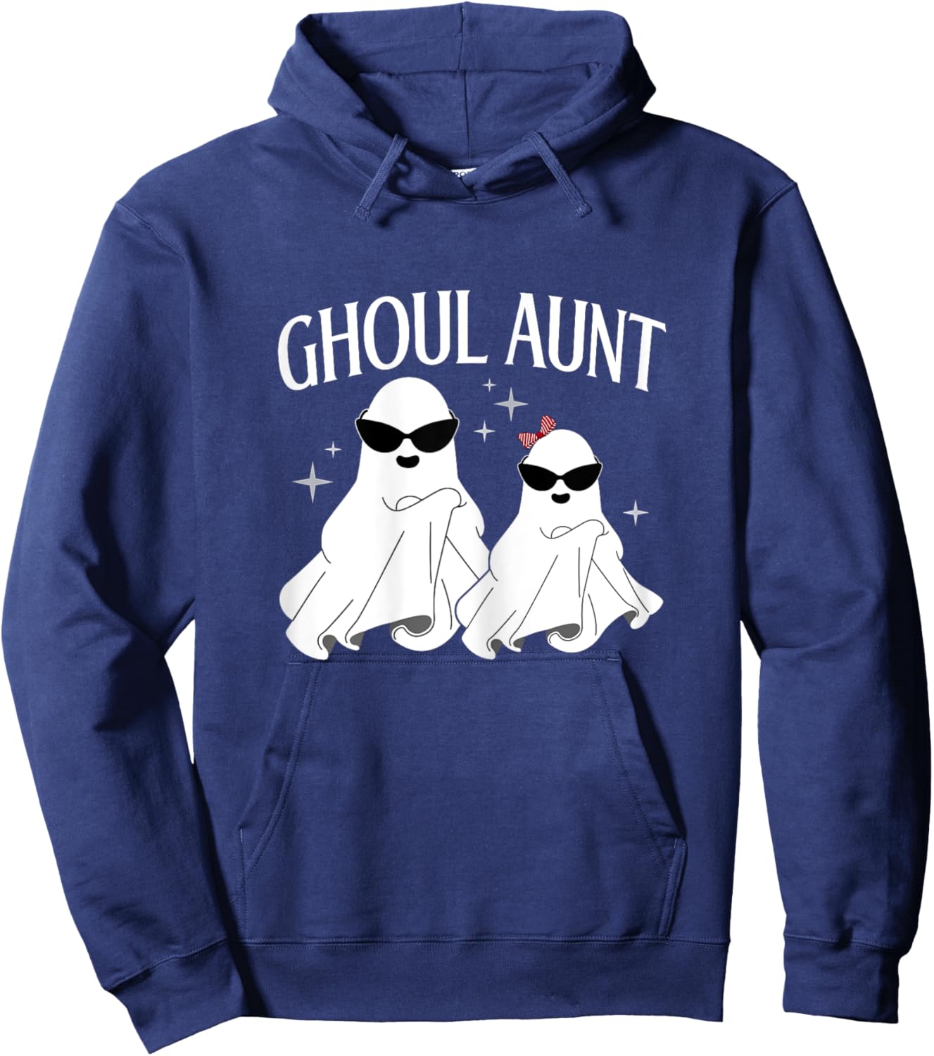 Ghoul Aunt Boo Halloween Trick Or Treat Ghost Aunt Women Hoodie - Hoodie | Navy