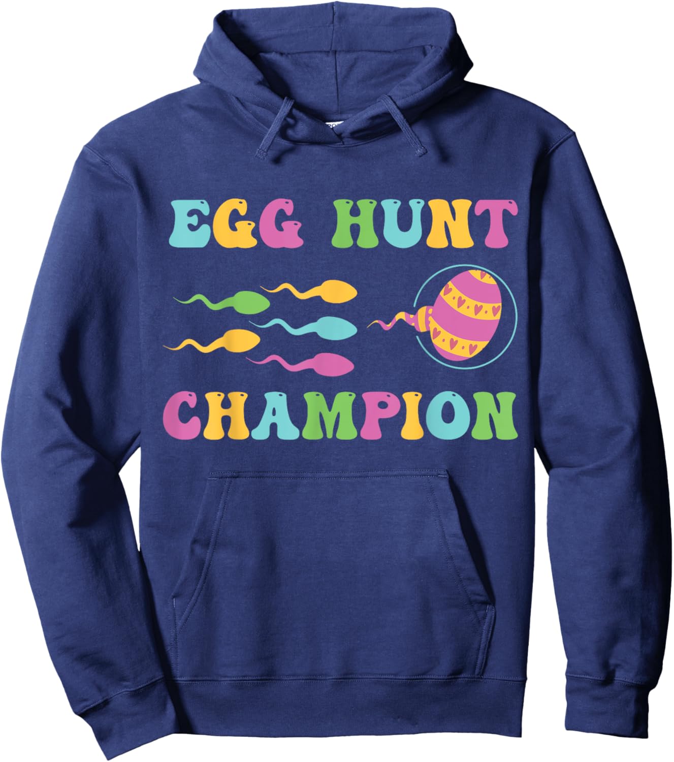 Egg Hunt Champion Funny Dad Easter Pregnancy Announcement Hoodie - Hoodie | Navy