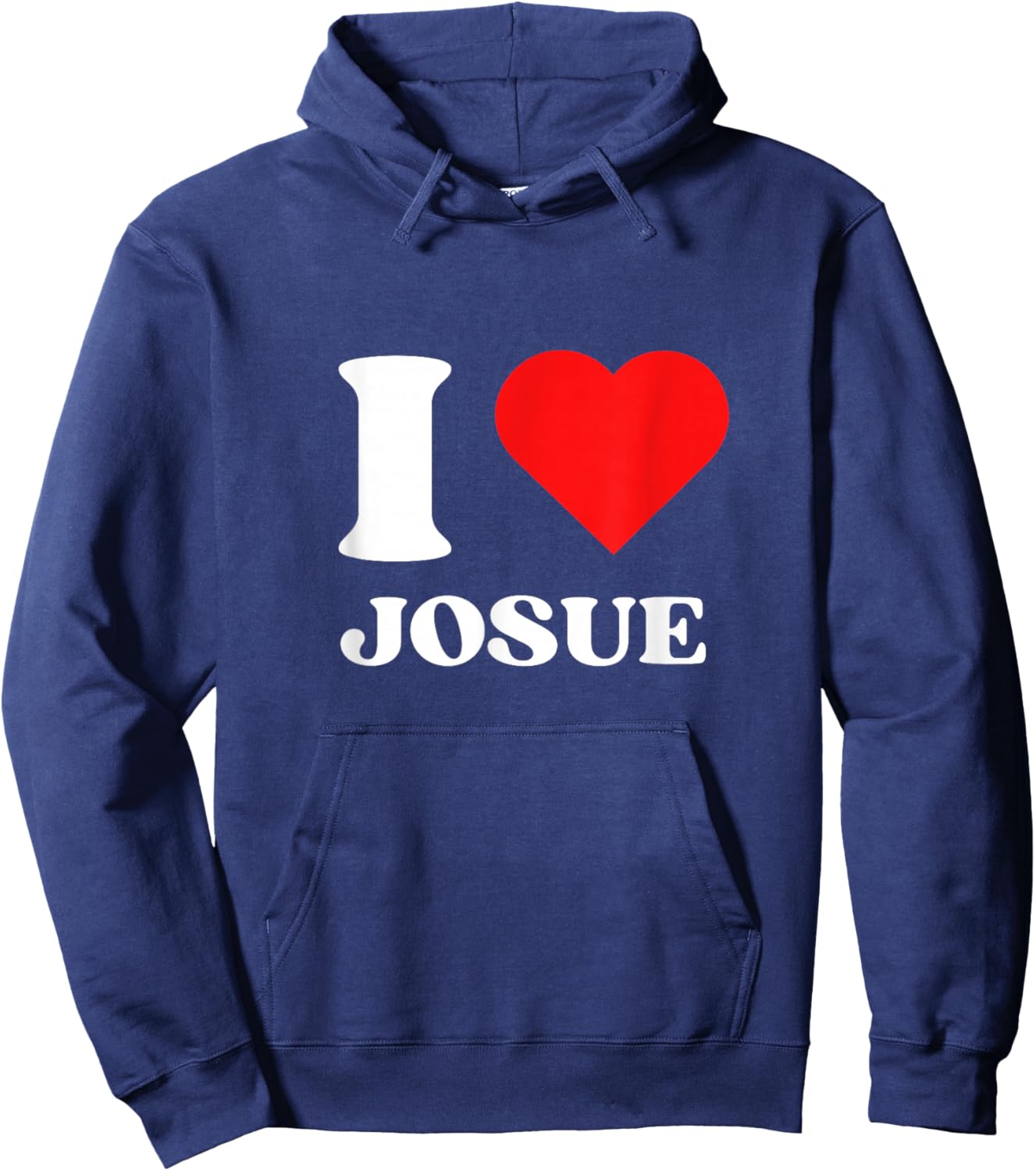 I Love Josue I Heart Josue Name Y2k Valentines Day Hoodie - Hoodie | Navy