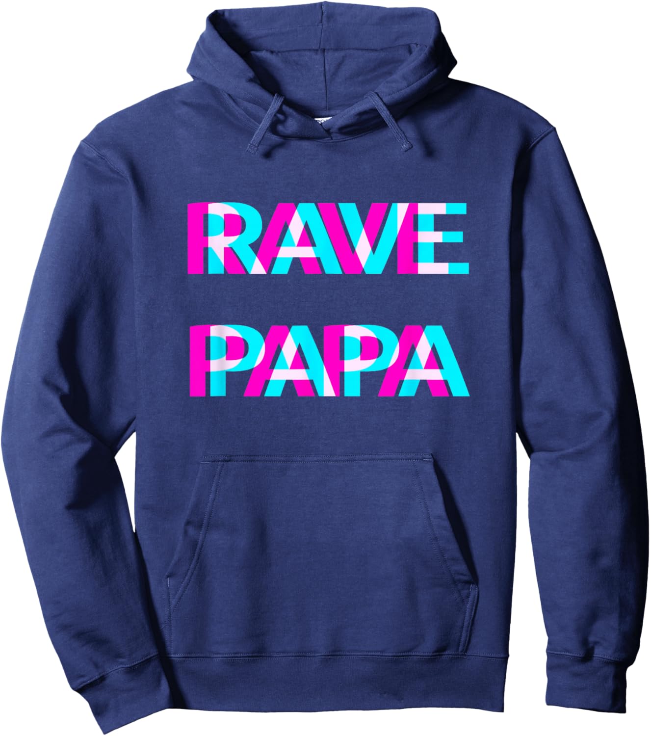 Rave Papa EDM Music Festival Techno Dad Father Daddy Rave Hoodie - Hoodie | Navy