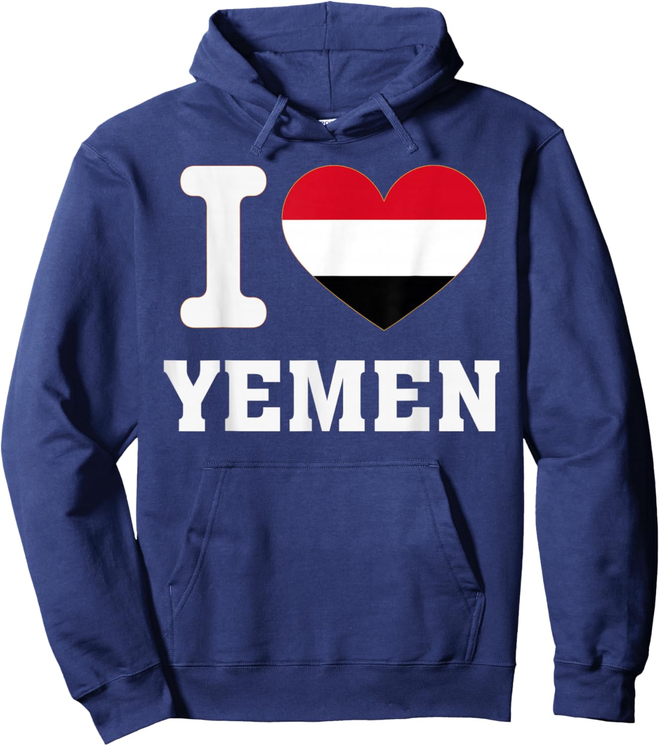I Love Yemen Heart Souvenir Lovers Pride Travel Hoodie - Hoodie | Navy