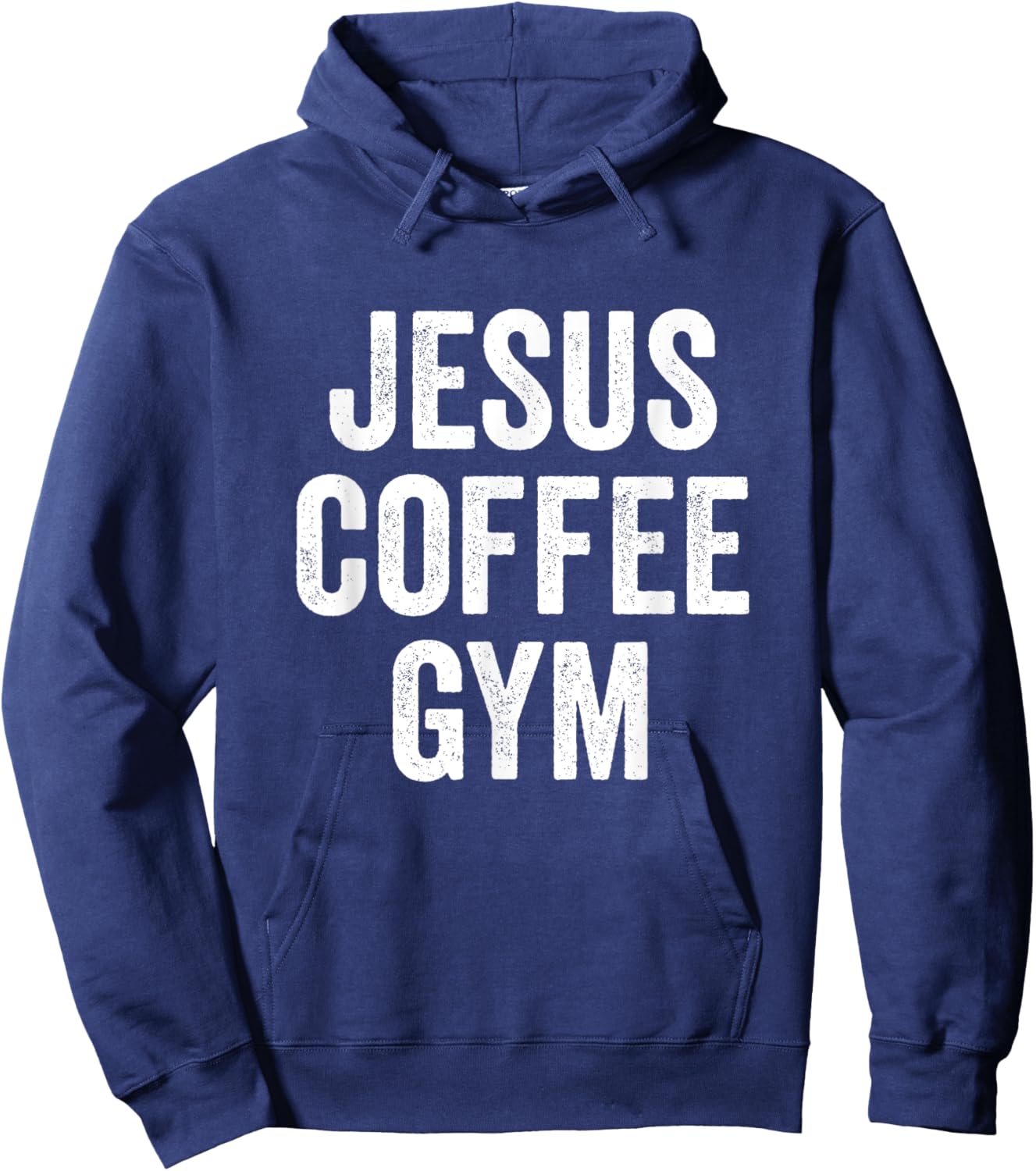 Jesus Coffee Gym Christian Workout Weightlifting Fitness Hoodie - Hoodie | Navy