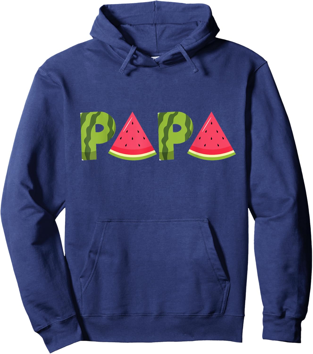 Papa Watermelon Funny Summer Fruit Dad Cool Father's Day Hoodie - Hoodie | Navy