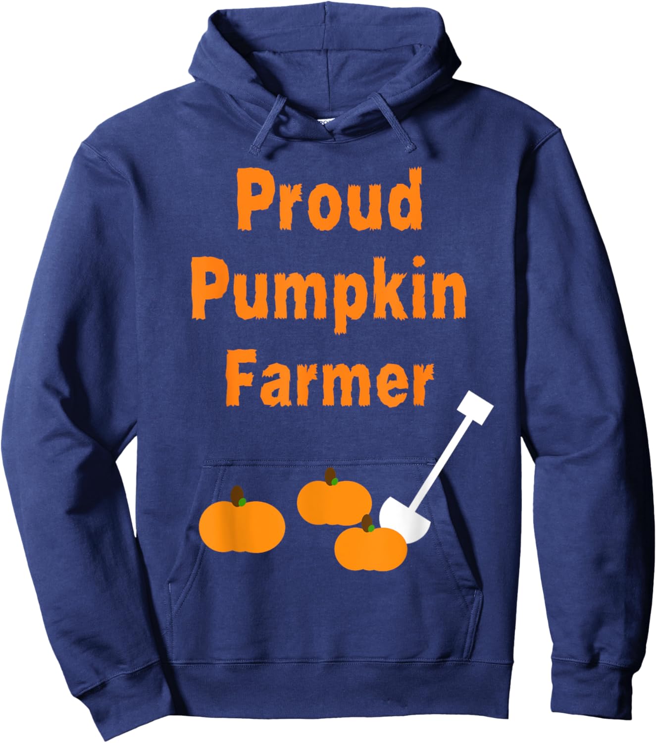 Proud Pumpkin Farmer Fall pumpkin grower Halloween Hoodie - Hoodie | Navy