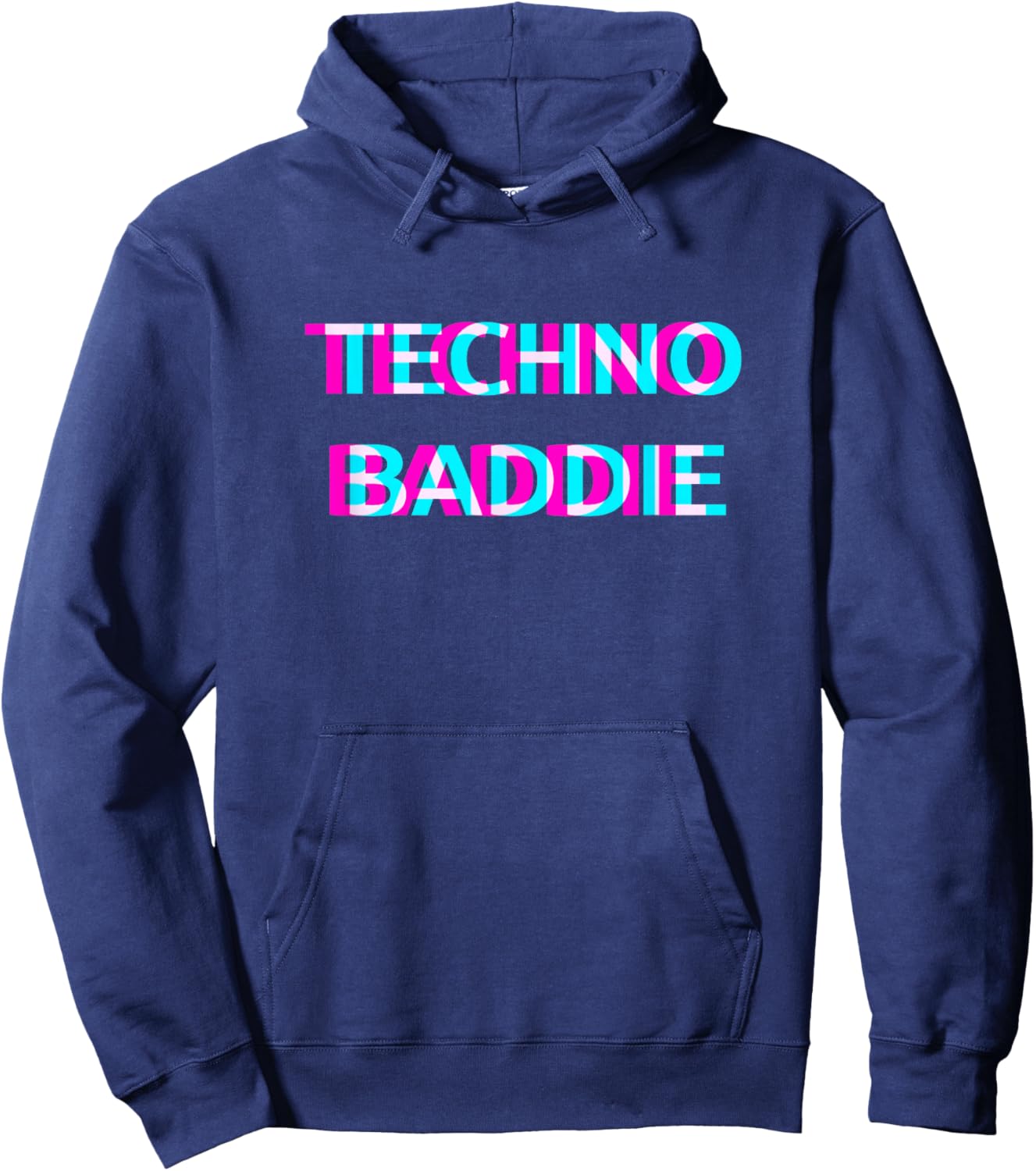 Techno Baddie EDM Rave Festival Hardtechno Hardtekk Hoodie - Hoodie | Navy